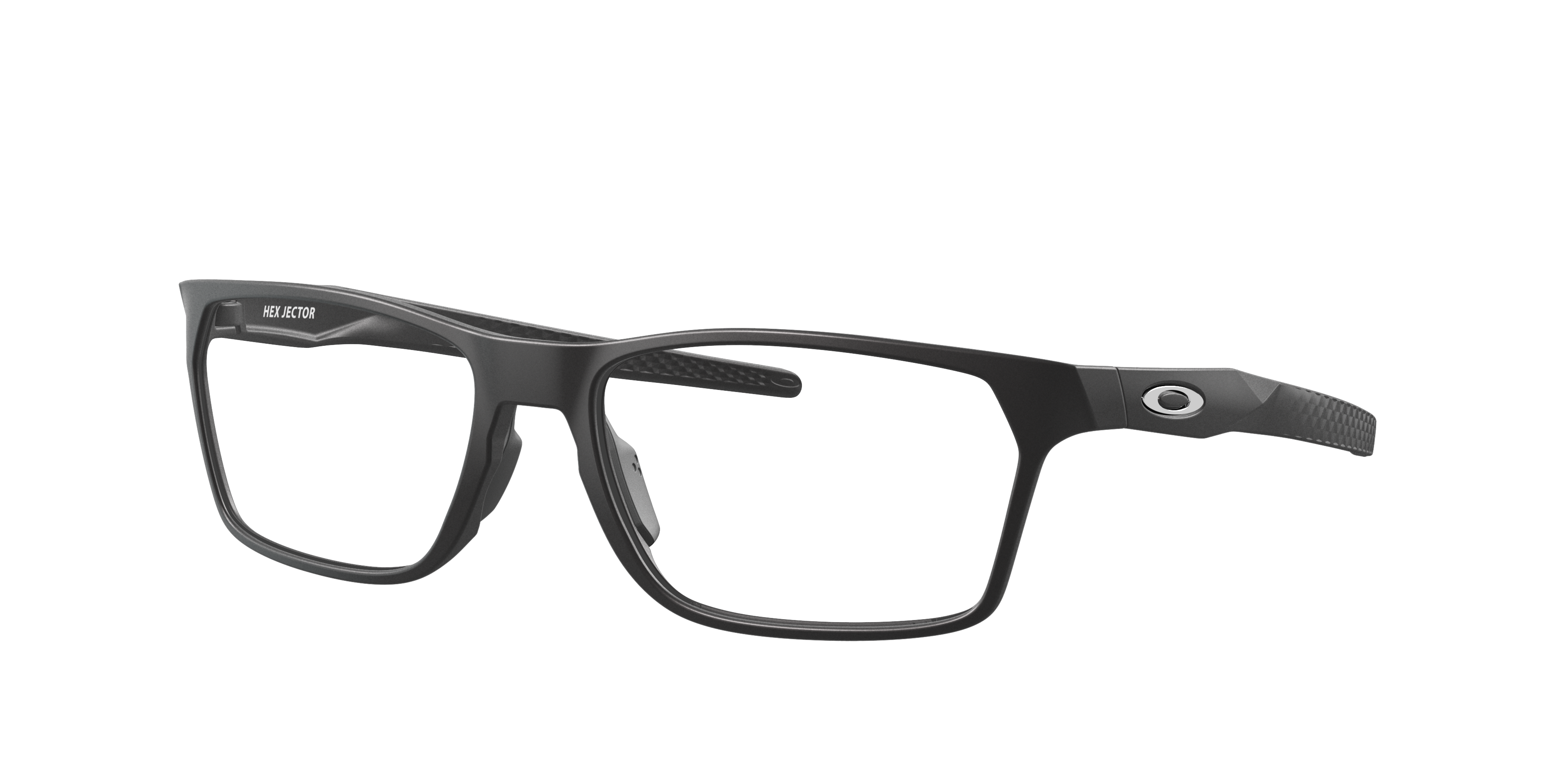 Oakley Hex Jector OX8032 in Satin Black, three-quarter view #Colour_Satin Black