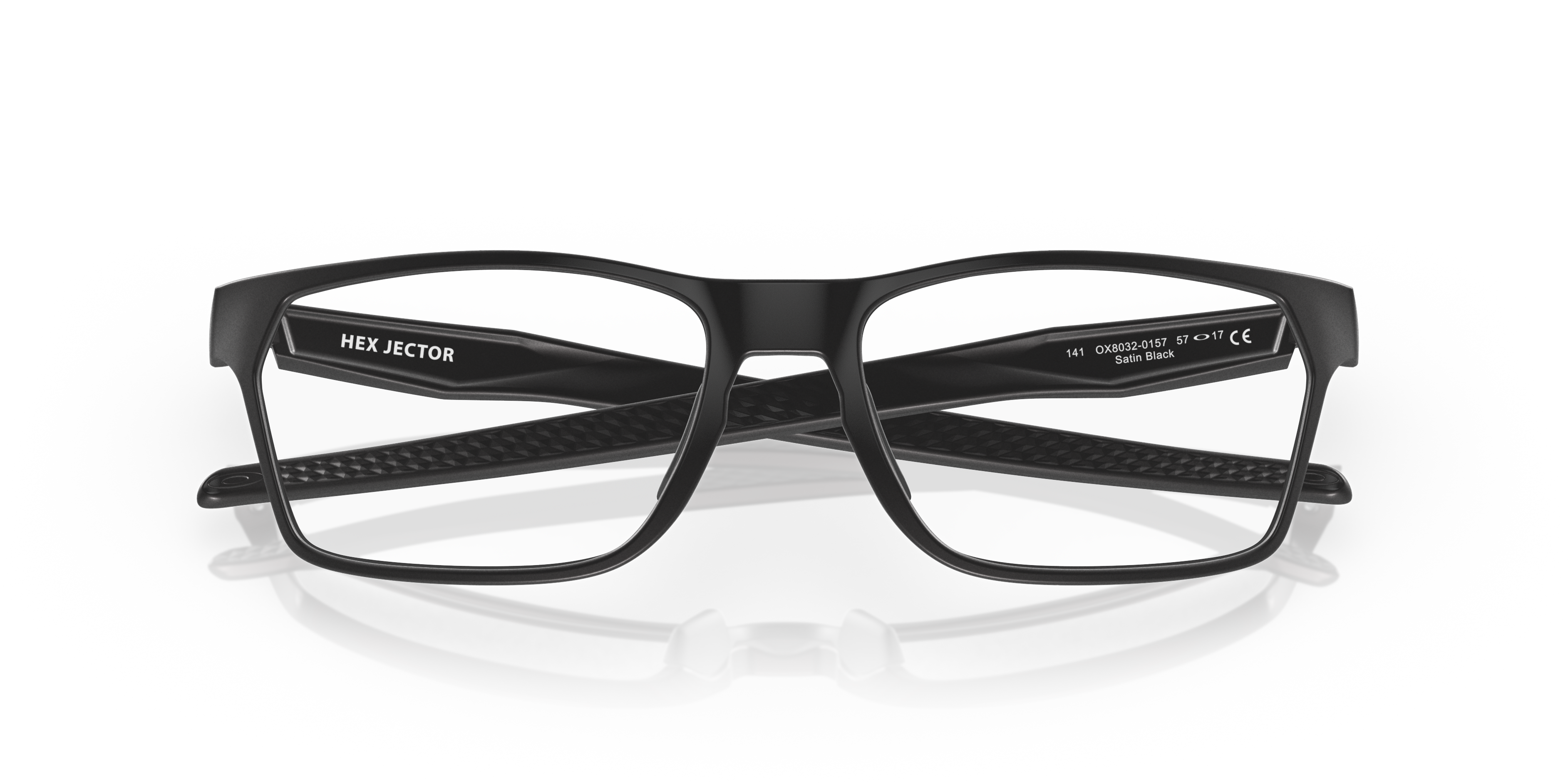 Oakley Hex Jector OX8032 in Satin Black, front detail view #Colour_Satin Black