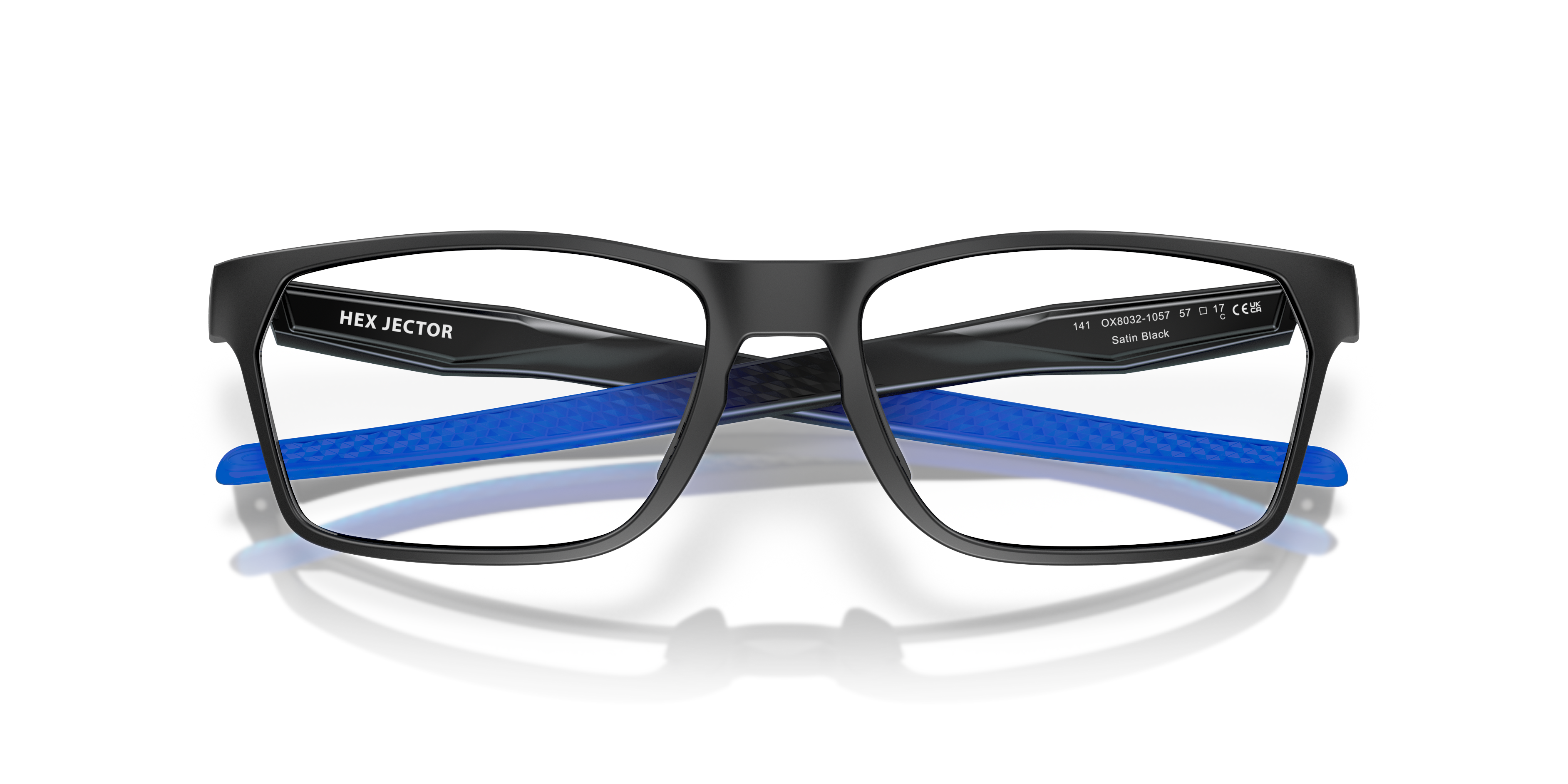 Oakley Hex Jector OX8032 in Satin Black (803210), front detail view #Colour_Satin Black (803210)