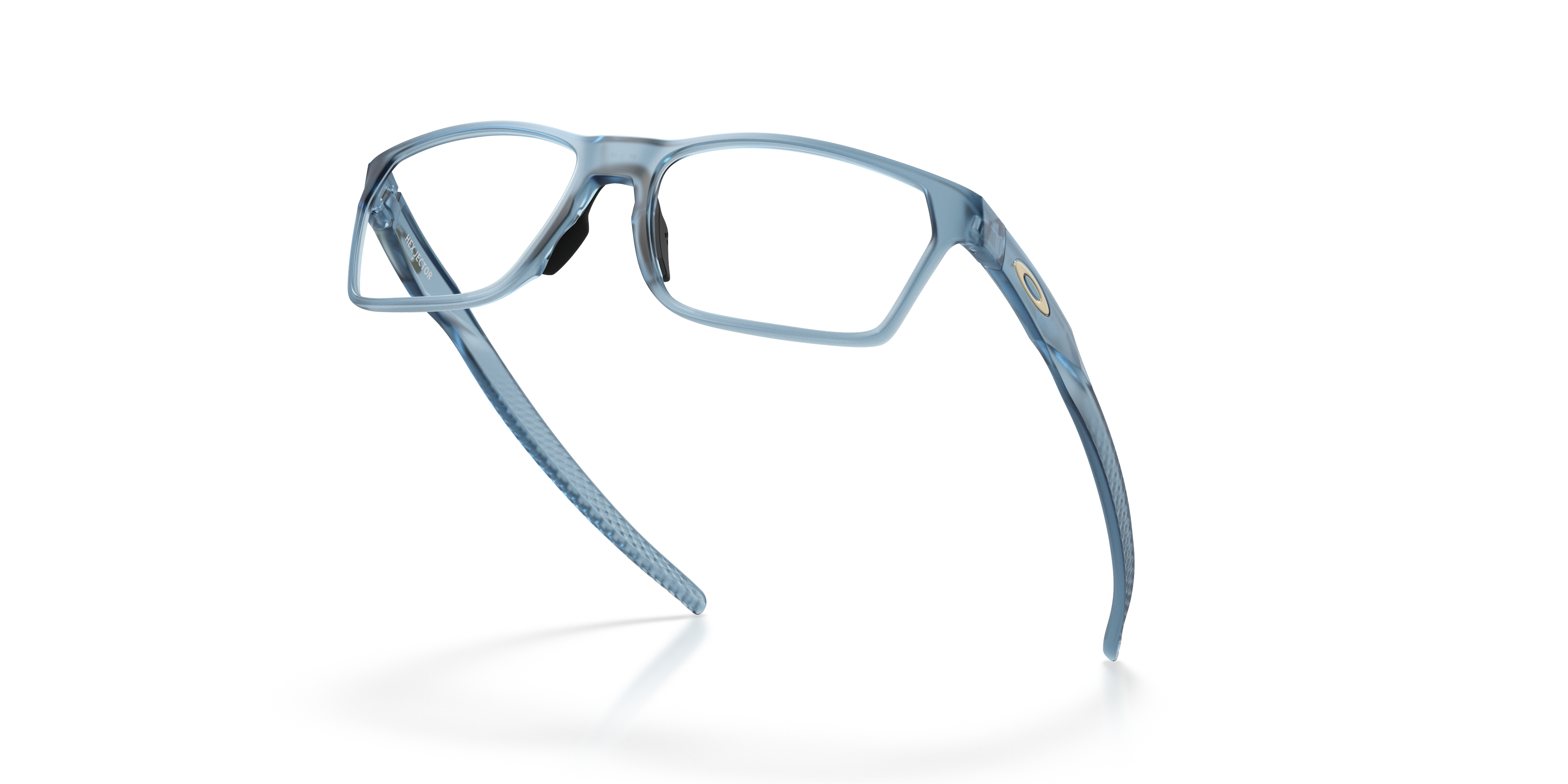 Oakley Hex Jector OX8032 in Matt Transparent Abyss, angled view #Colour_Matt Transparent Abyss