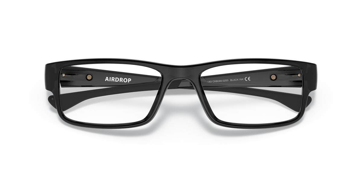 Oakley Airdrop OX8046 in Black Ink, front detail view #Colour_Black Ink (804602)