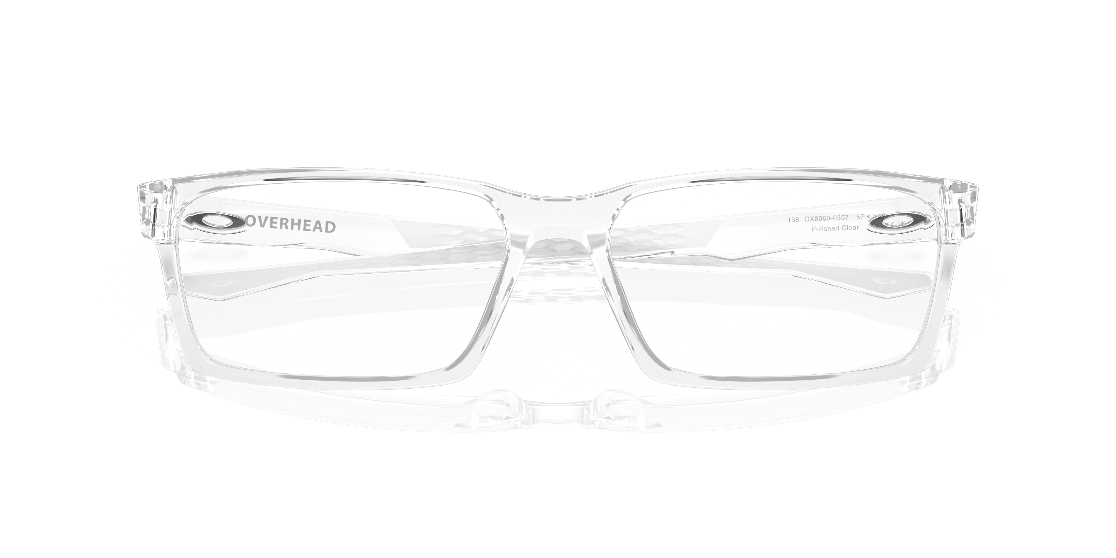 Oakley Overhead OX8060 in Polished Clear, front detail view #Colour_Polished Clear