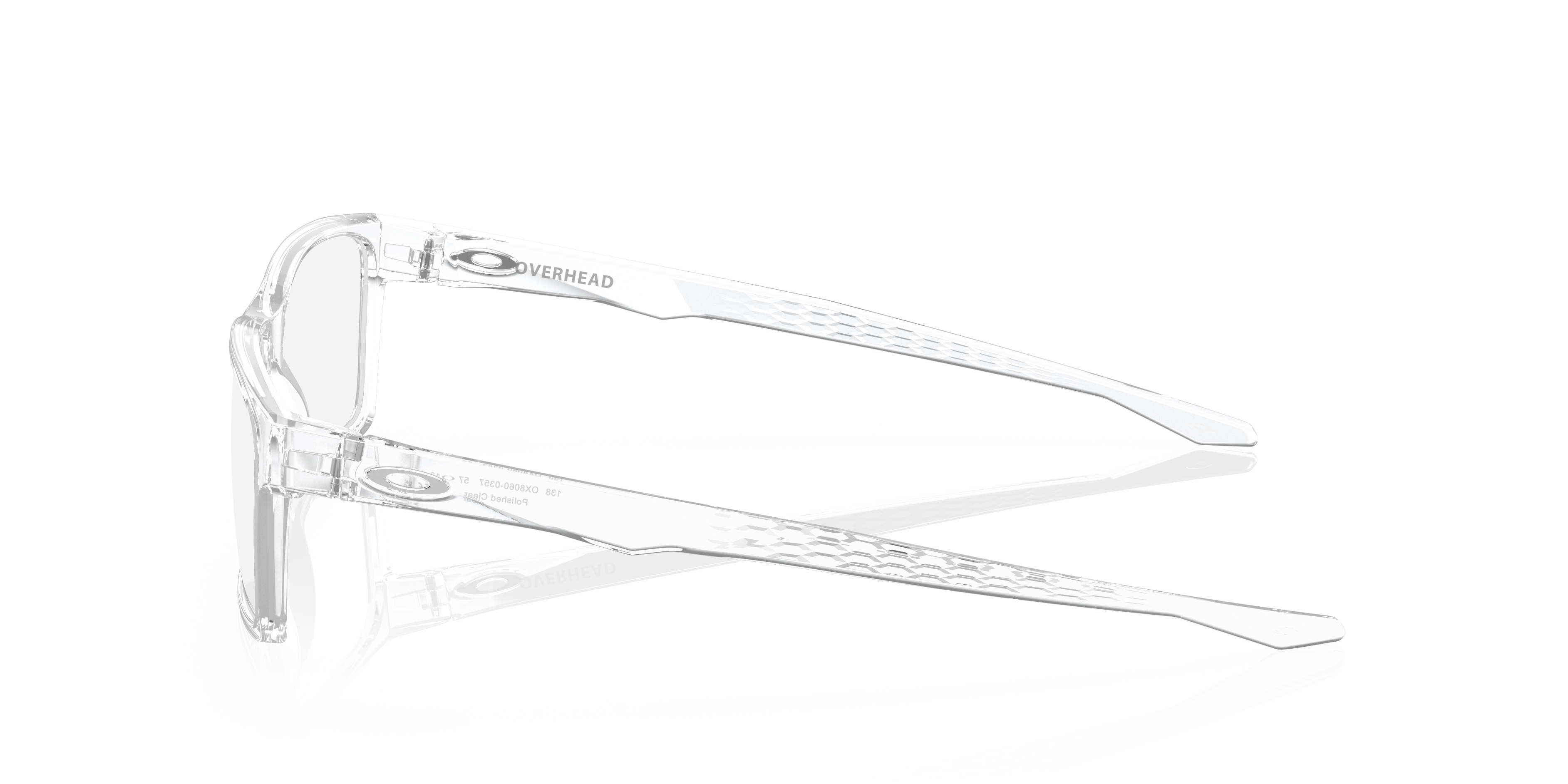 Oakley Overhead OX8060 in Polished Clear, side view #Colour_Polished Clear