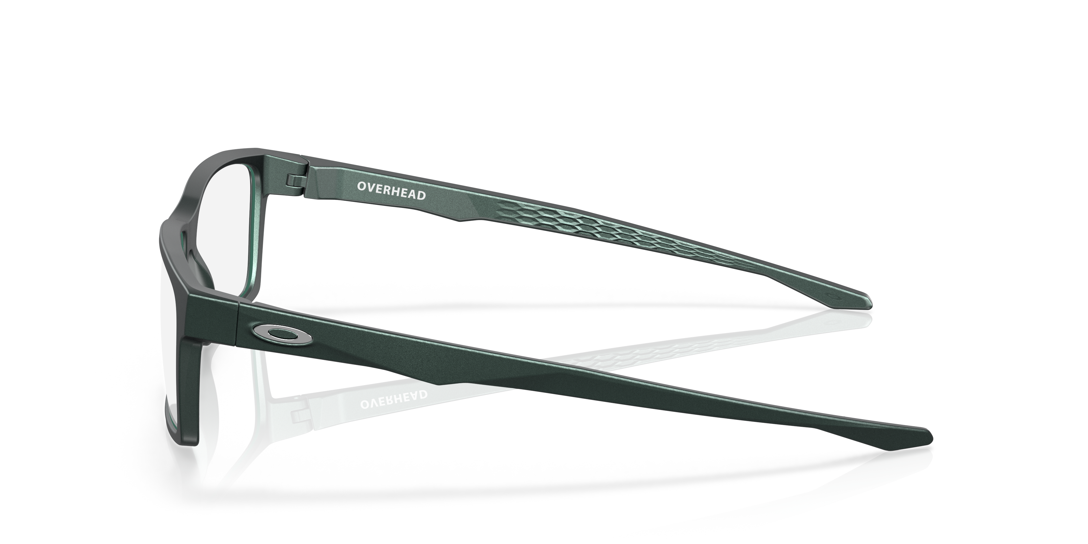 Oakley Overhead OX8060 in Matte Dark Silver/Blue Colorshift, side view #Colour_Matte Dark Silver/Blue Colorshift