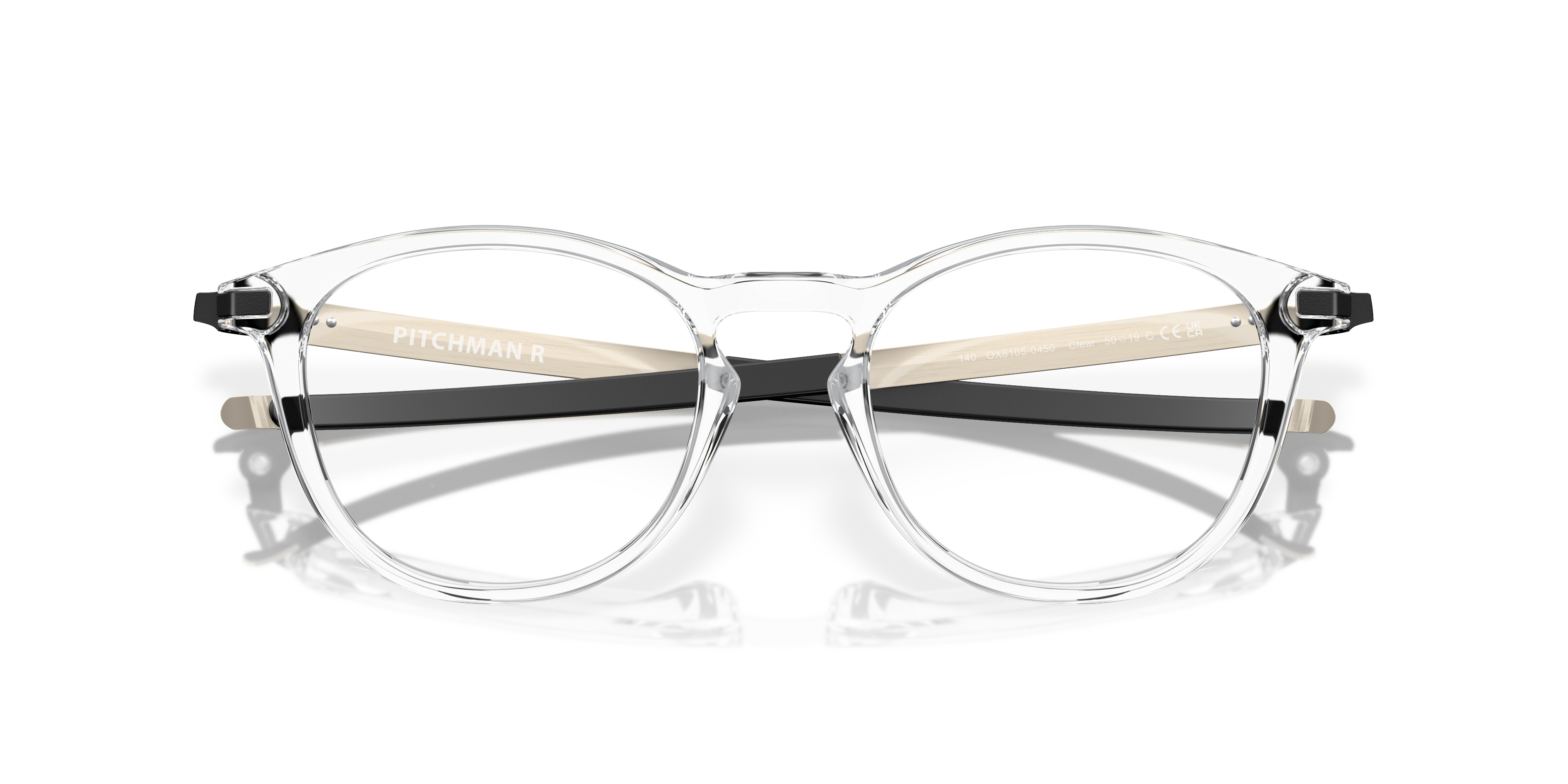 Oakley Pitchman R OX8105 in Clear, front detail view #Colour_Clear