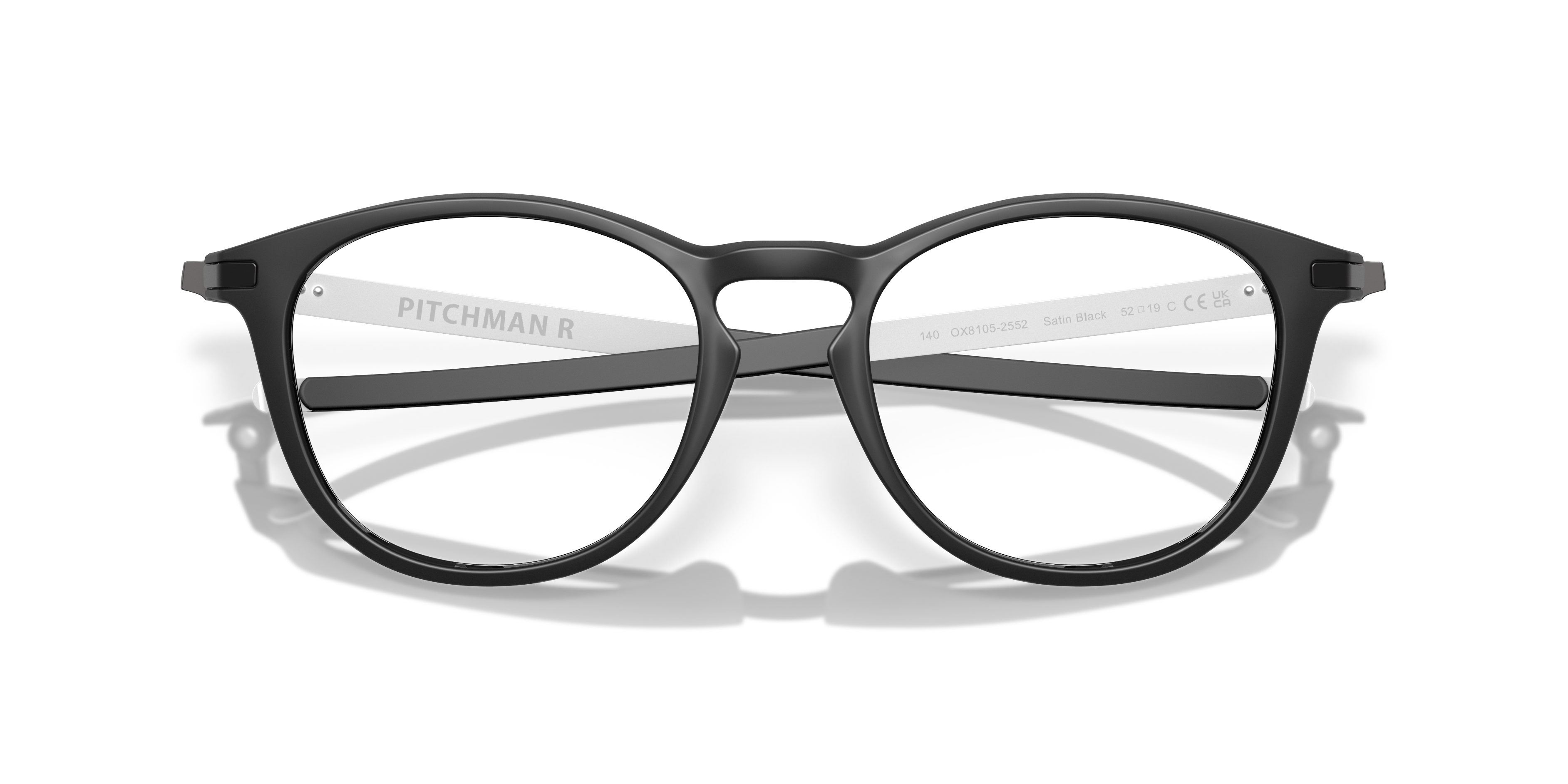Oakley Pitchman R OX8105 in Satin Black (810525), front detail view #Colour_Satin Black (810525)