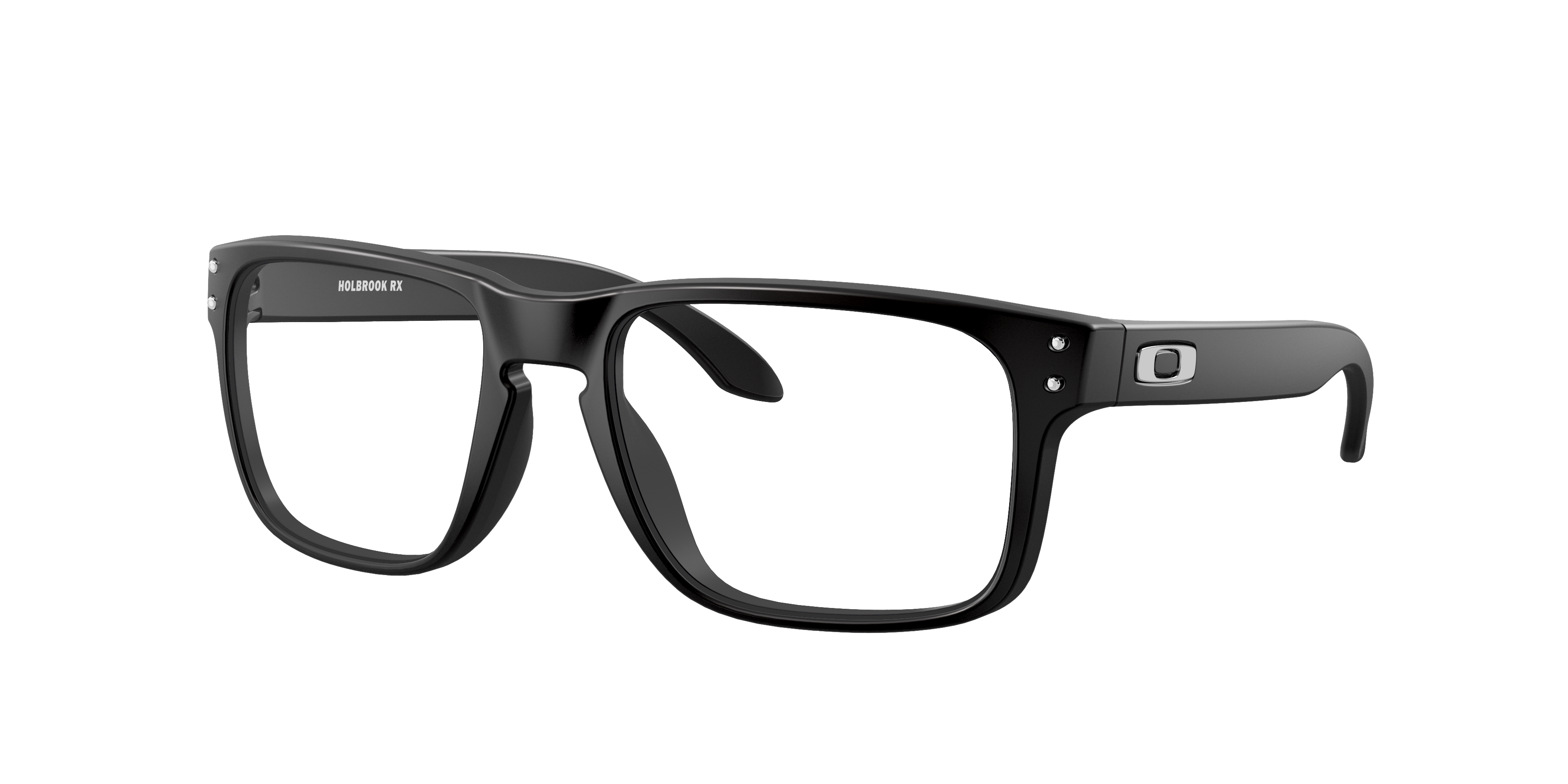 Oakley Holbrook RX OX8156 in Satin Black (815601), three-quarter view #Colour_Satin Black (815601)