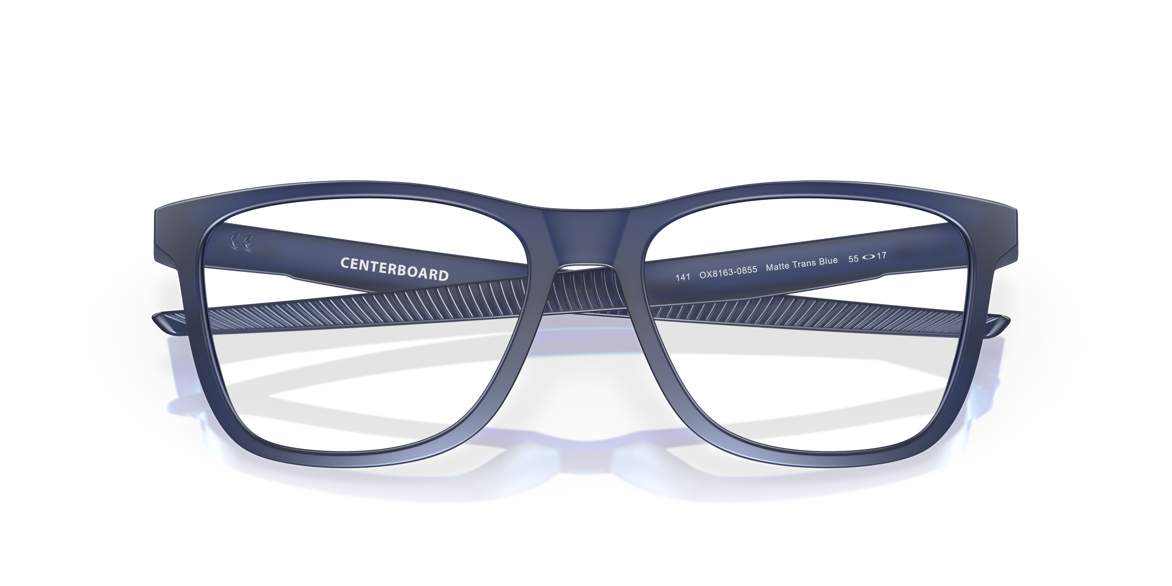 Oakley Centerboard OX8163 in Matte Translucent Blue, front detail view #Colour_Matte Translucent Blue