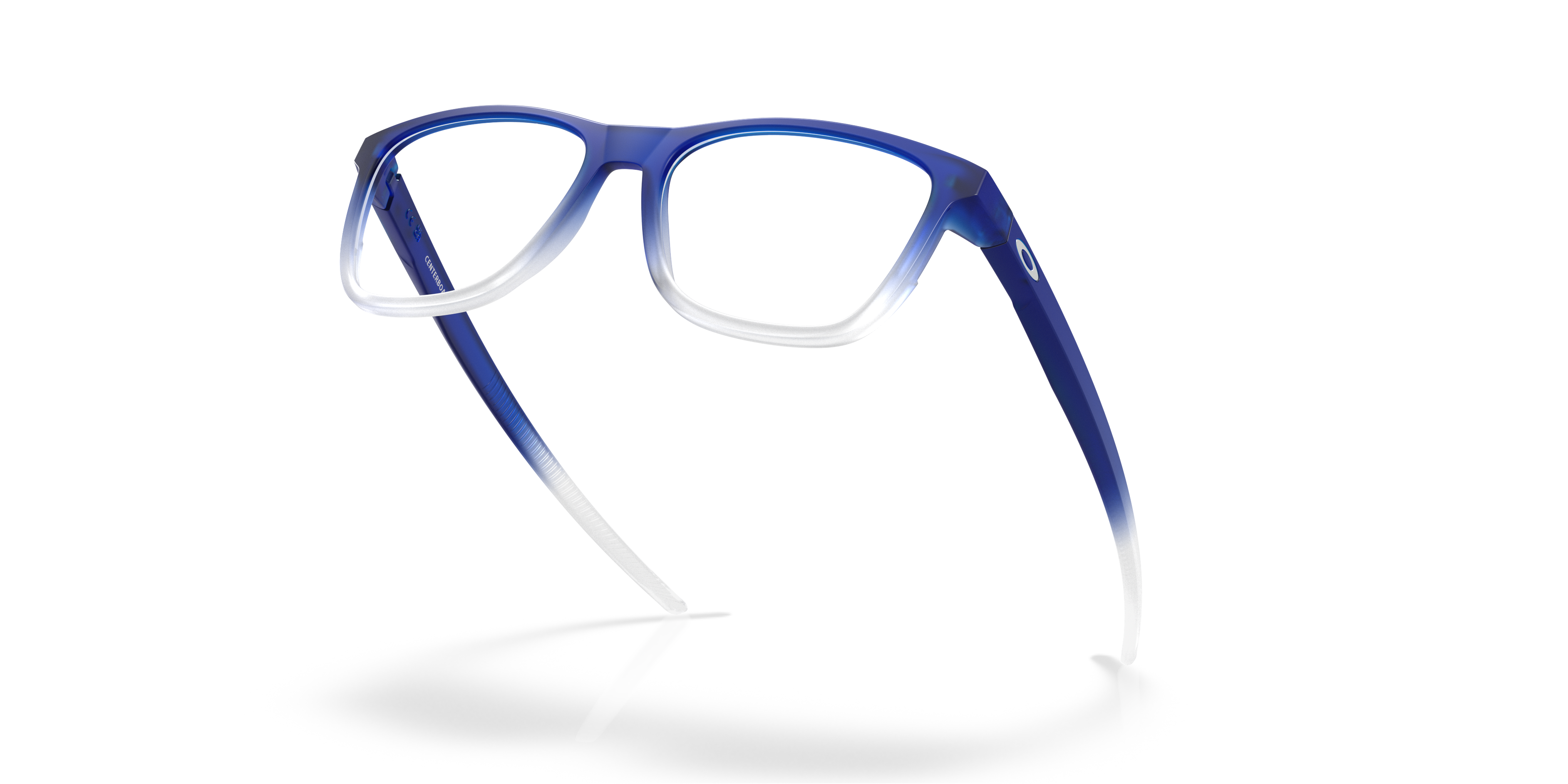 Oakley Centerboard OX8163 in Matt Clear Crystal Blue Fade, angled view #Colour_Matt Clear Crystal Blue Fade