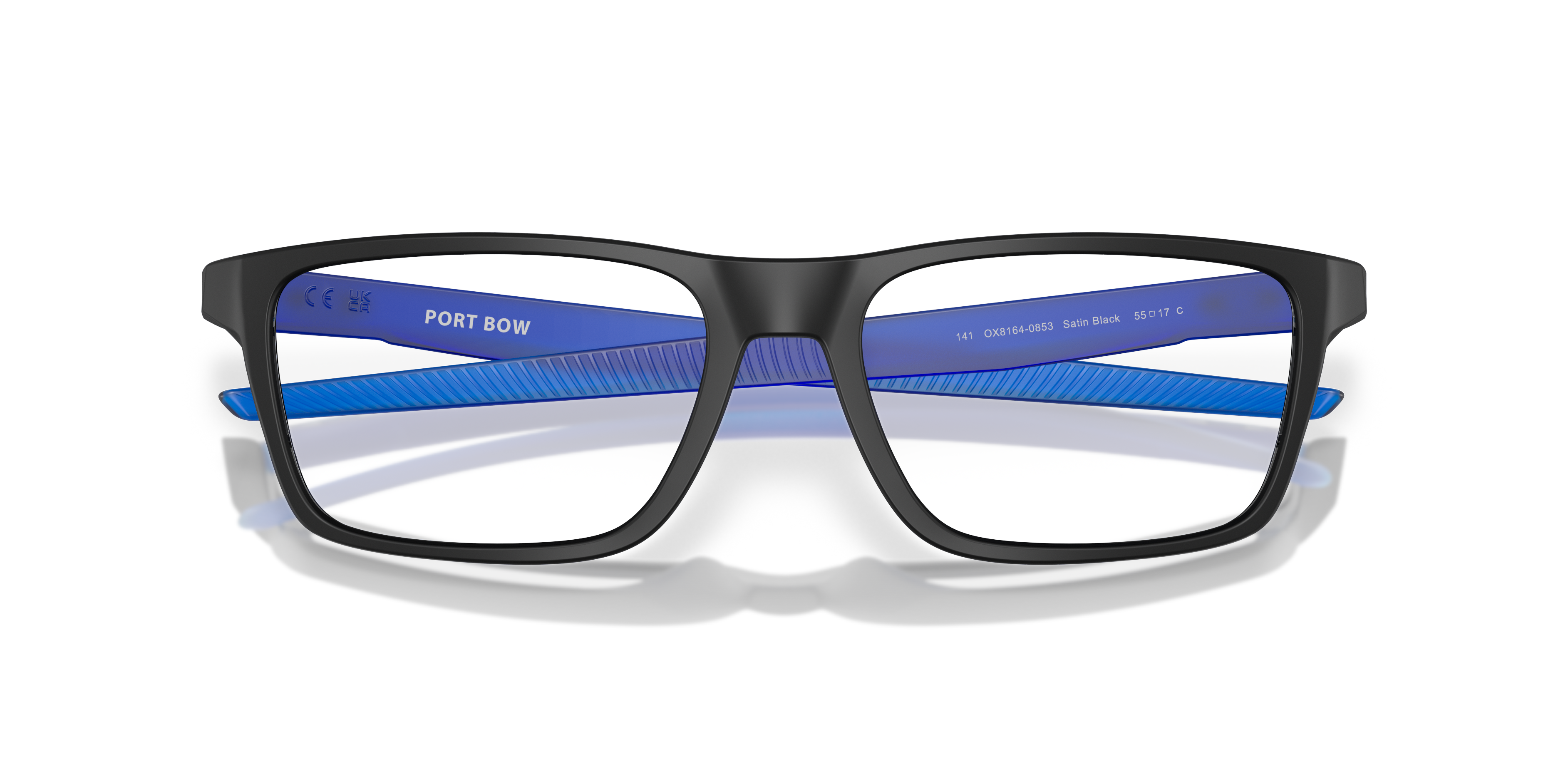 Oakley Port Bow OX8164 in Satin Black (816408), front detail view #Colour_Satin Black (816408)