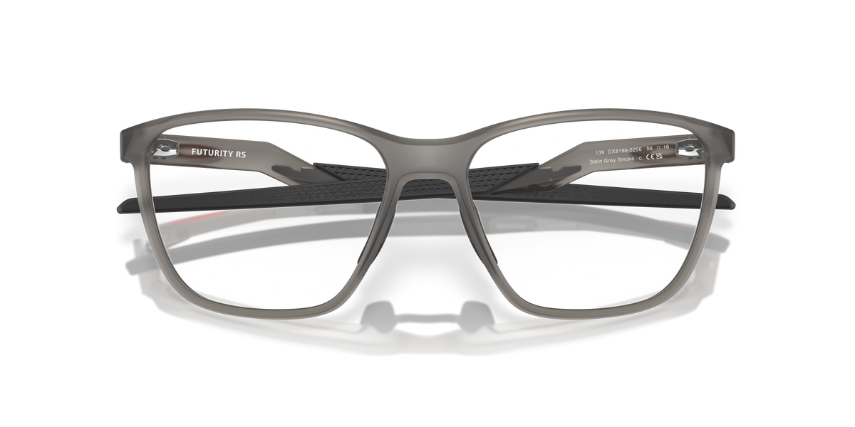 Oakley Futurity RS OX8186 in Satin Grey Smoke, front detail view #Colour_Satin Grey Smoke (818602)