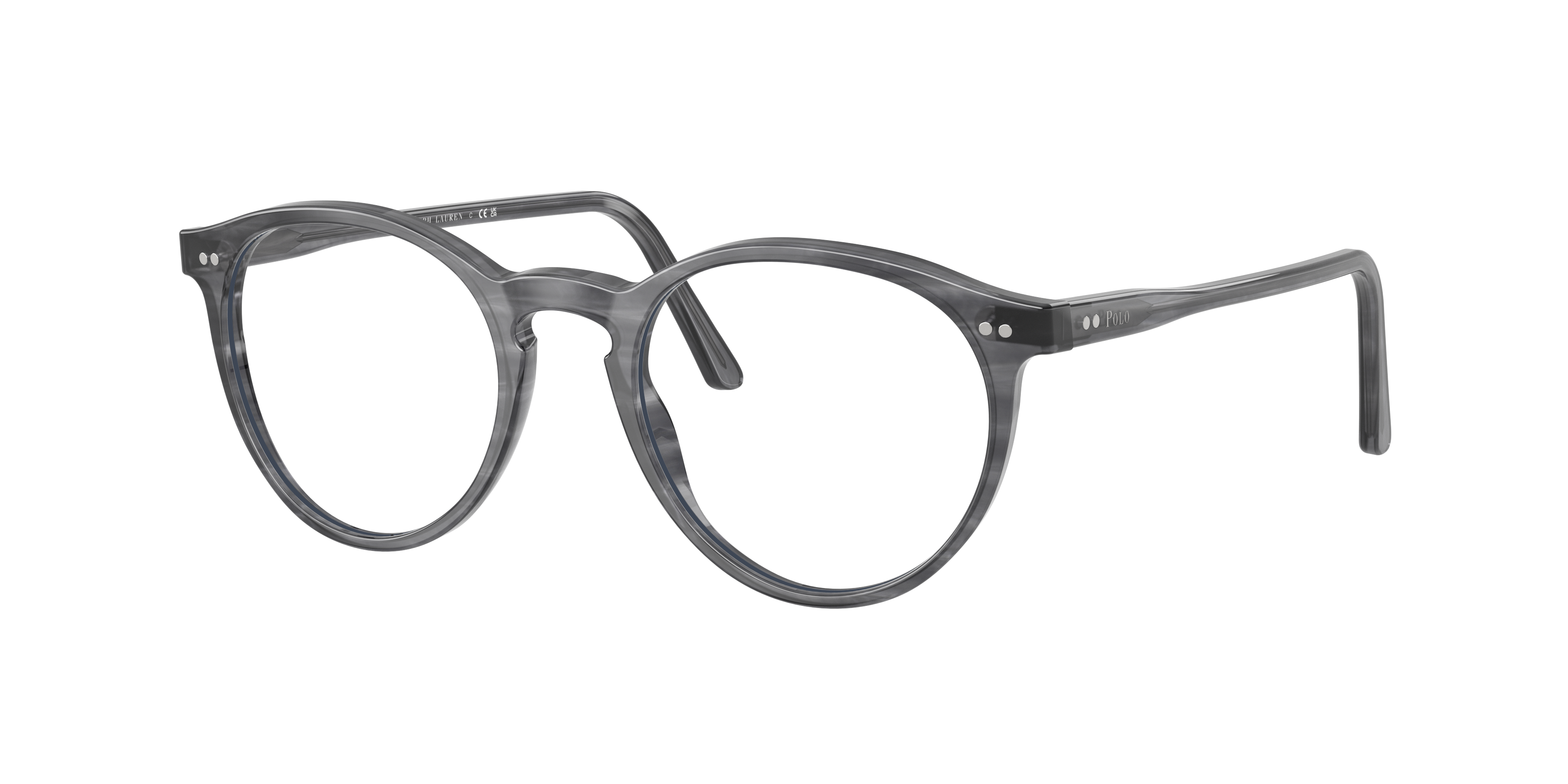 Polo by Ralph Lauren PH2083 - Shiny Striped Grey, three-quarter view #Colour_Shiny Striped Grey