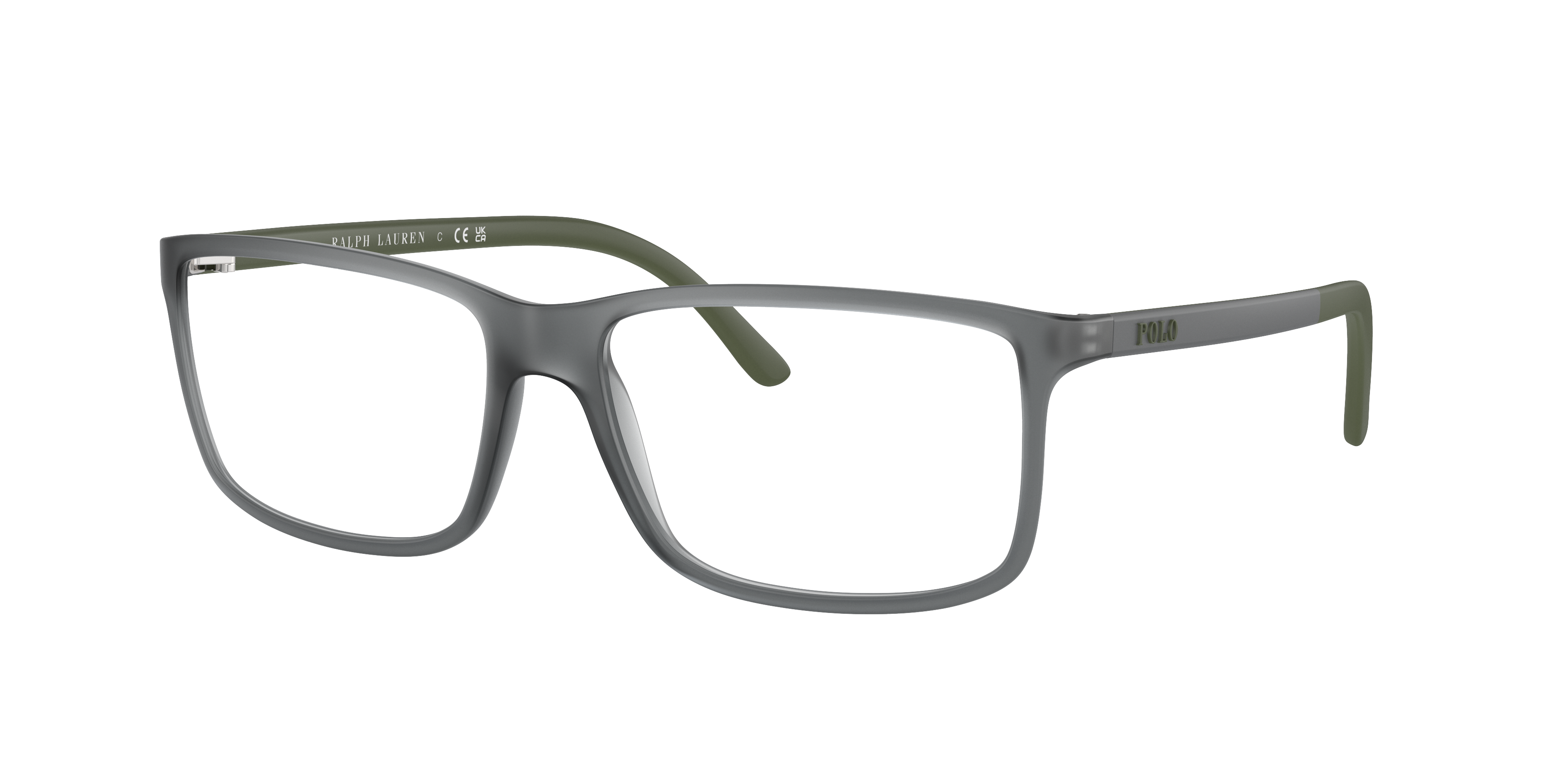 Polo by Ralph Lauren PH2126 - Matte Transparent Grey, three-quarter view #Colour_Matte Transparent Grey