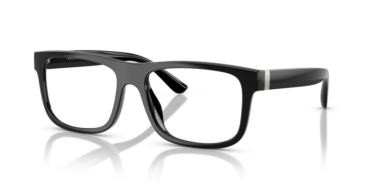 Polo by Ralph Lauren PH2290U in Shiny Black, three-quarter view #Colour_Shiny Black (5001)
