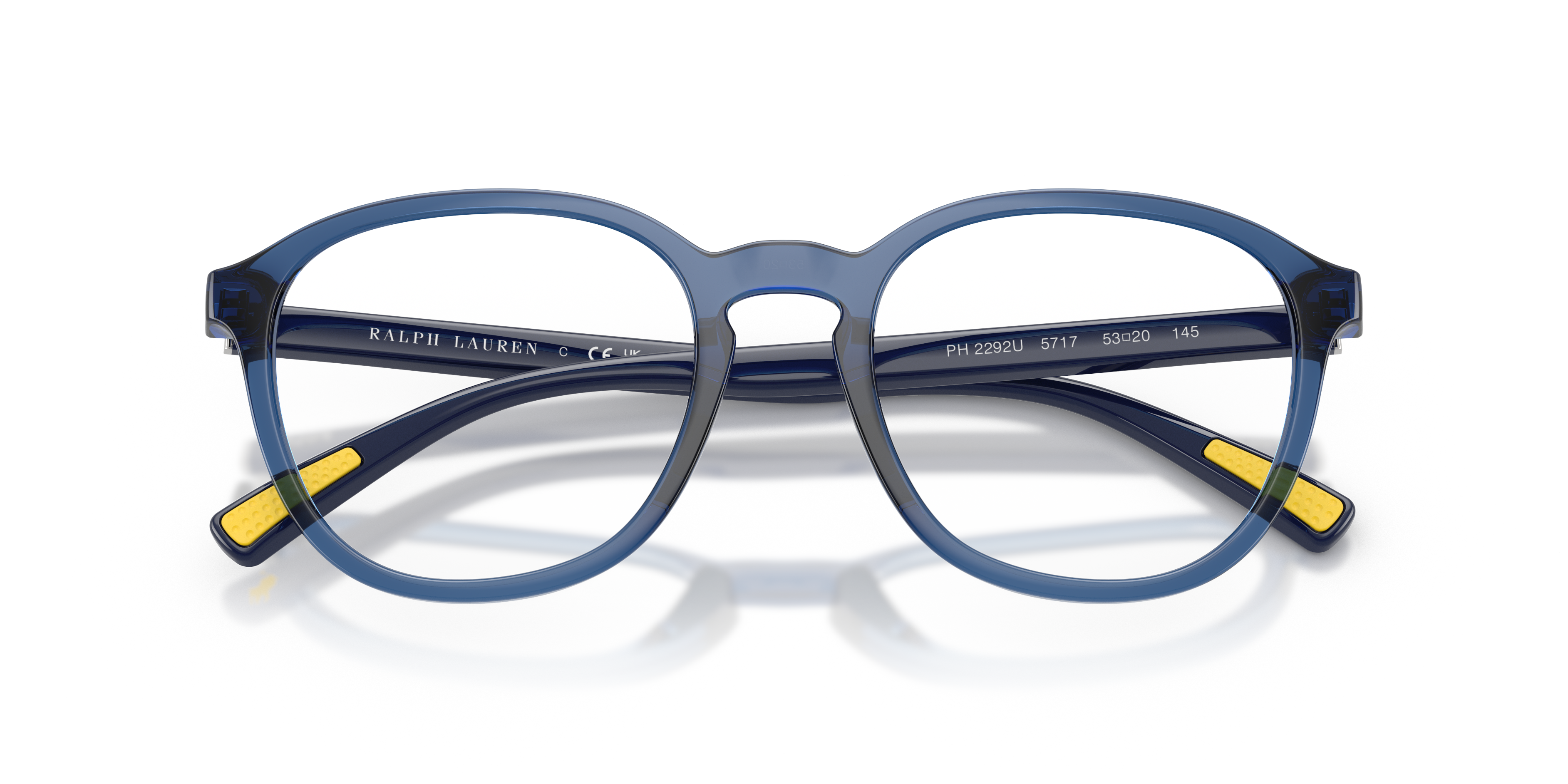 Polo by Ralph Lauren PH2292U - Shiny Transparent Navy Blue, front detail view #Colour_Shiny Transparent Navy Blue