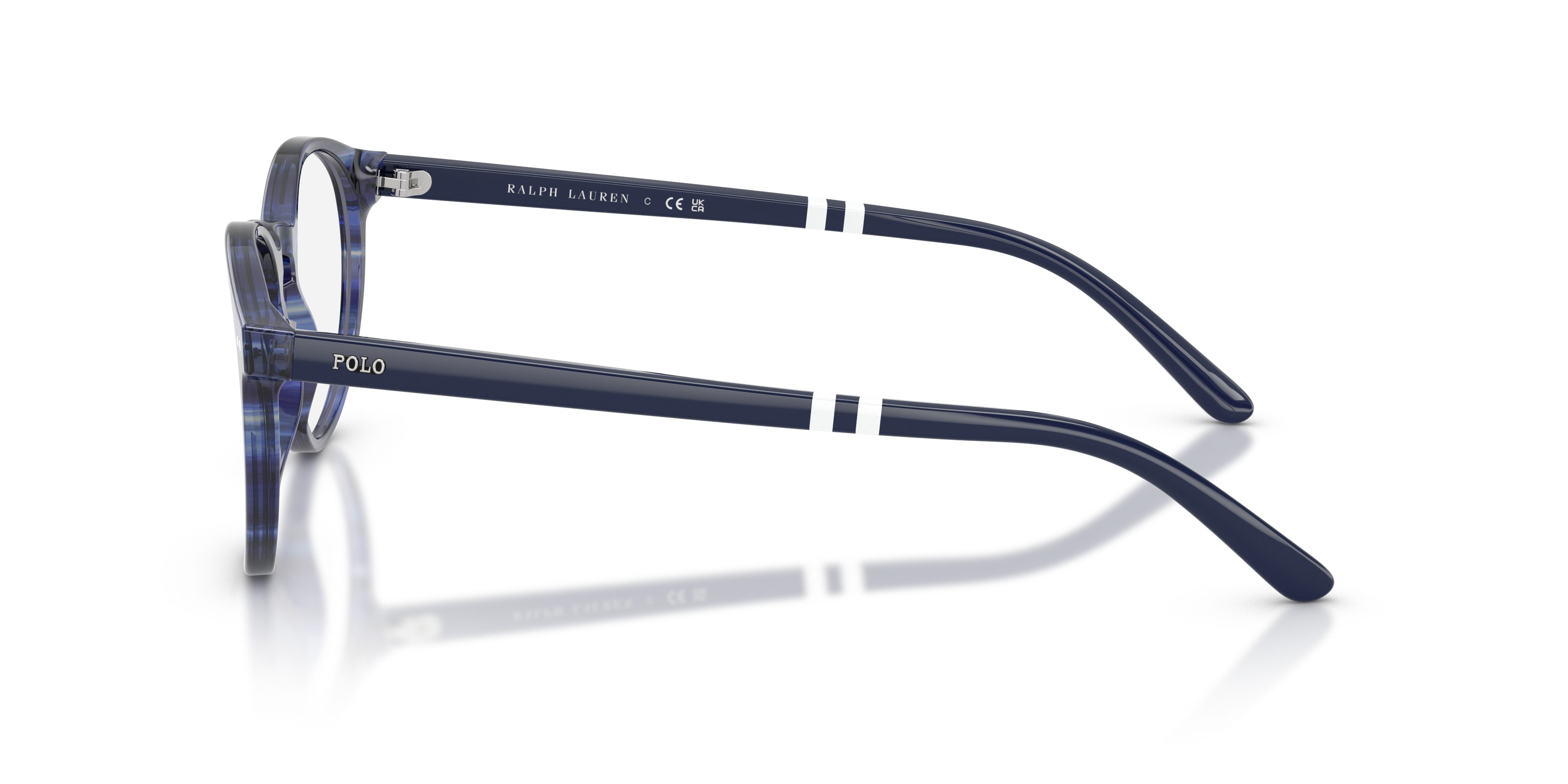 Polo by Ralph Lauren PH2297 - Shiny Striped Blue, side view #Colour_Shiny Striped Blue