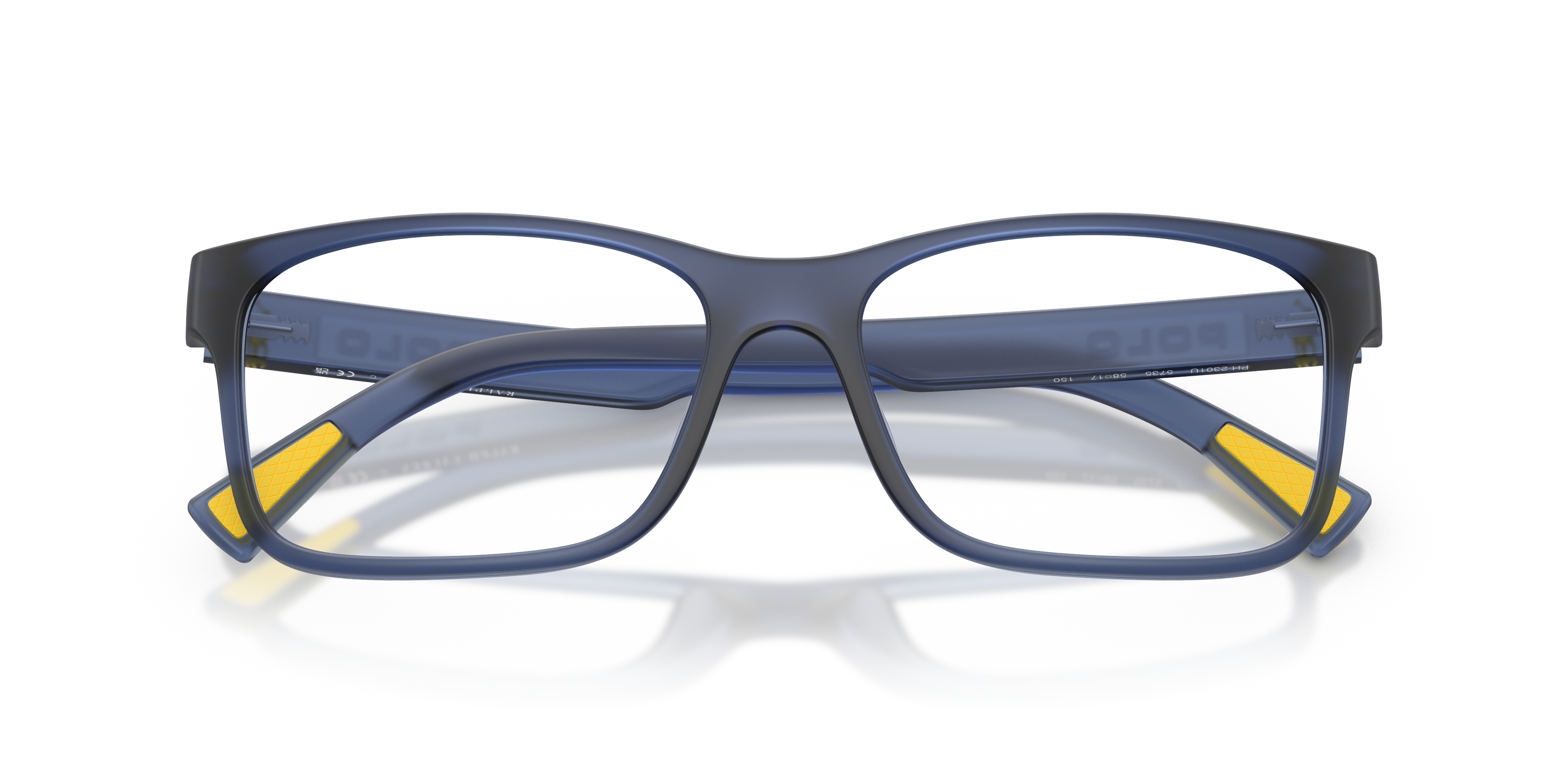 Polo by Ralph Lauren PH2301U - Matte Transparent Navy, front detail view #Colour_Matte Transparent Navy