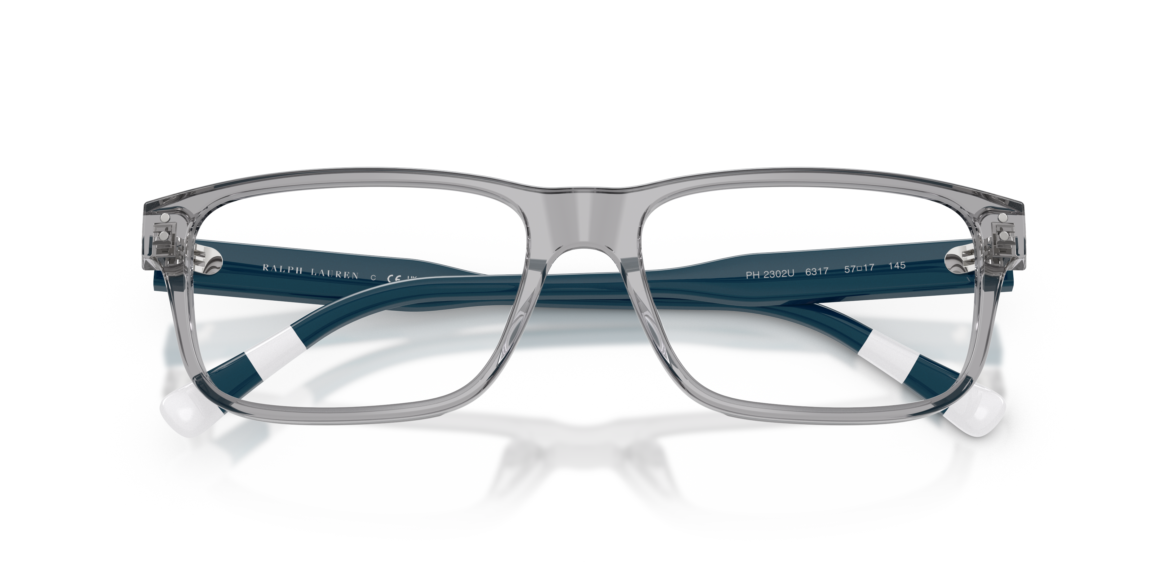 Polo by Ralph Lauren PH2302U - Shiny Transparent Grey, front detail view #Colour_Shiny Transparent Grey