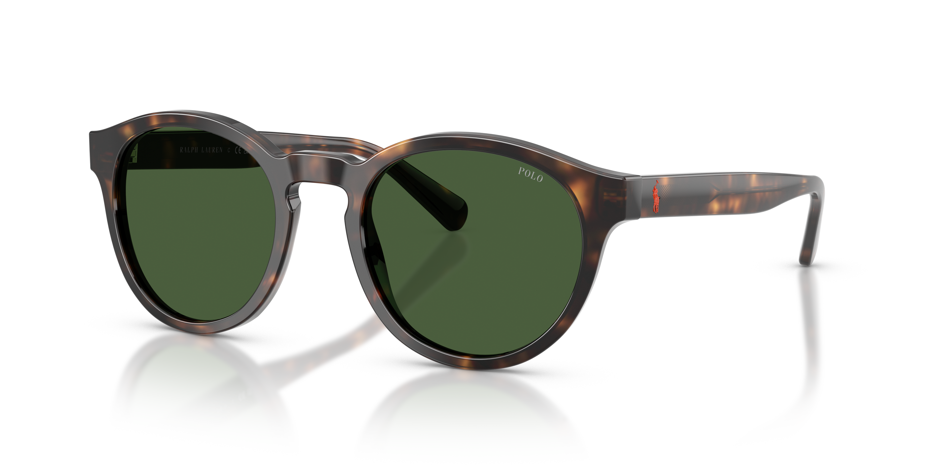 Polo by Ralph Lauren PH4192 - Shiny Dark Havana, three-quarter view #Colour_Shiny Dark Havana