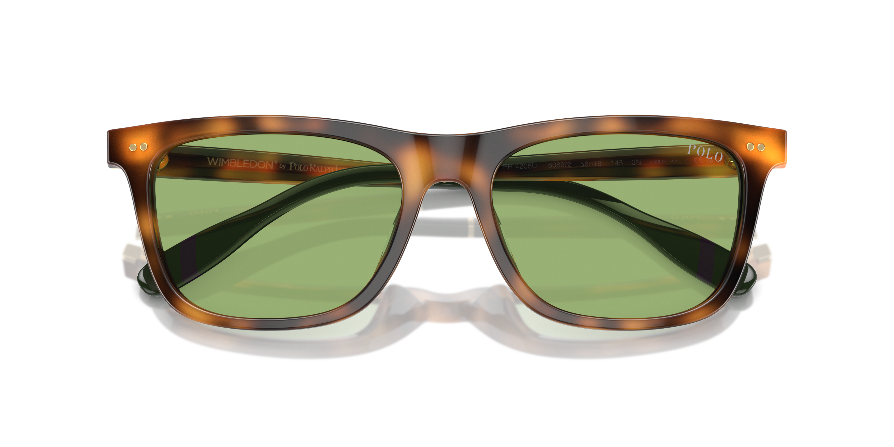 Polo by Ralph Lauren PH4205U - Shiny Red Havana, front detail view #Colour_Shiny Red Havana