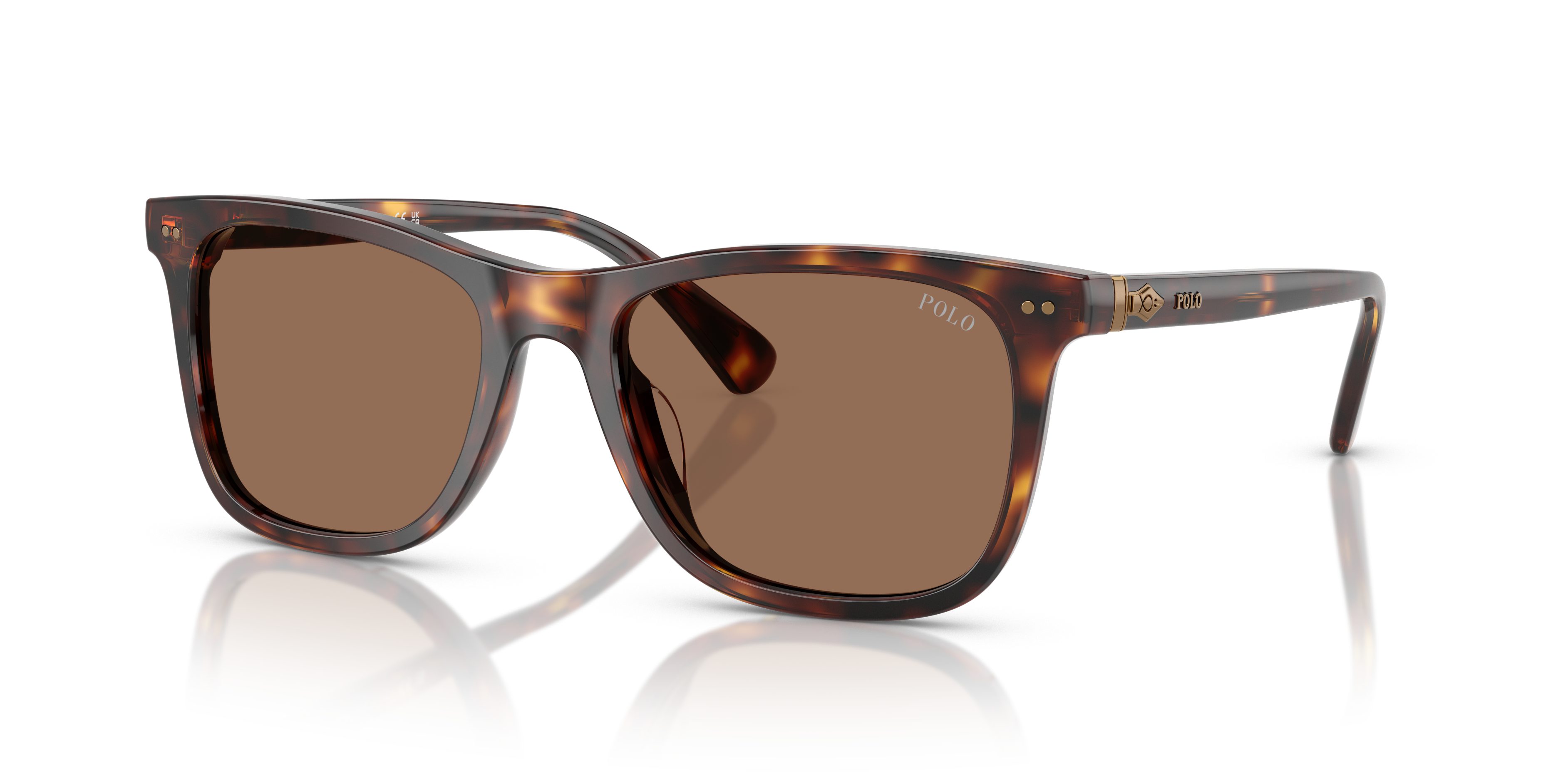 Polo by Ralph Lauren PH4220U - Shiny Brown Tortoise, three-quarter view #Colour_Shiny Brown Tortoise