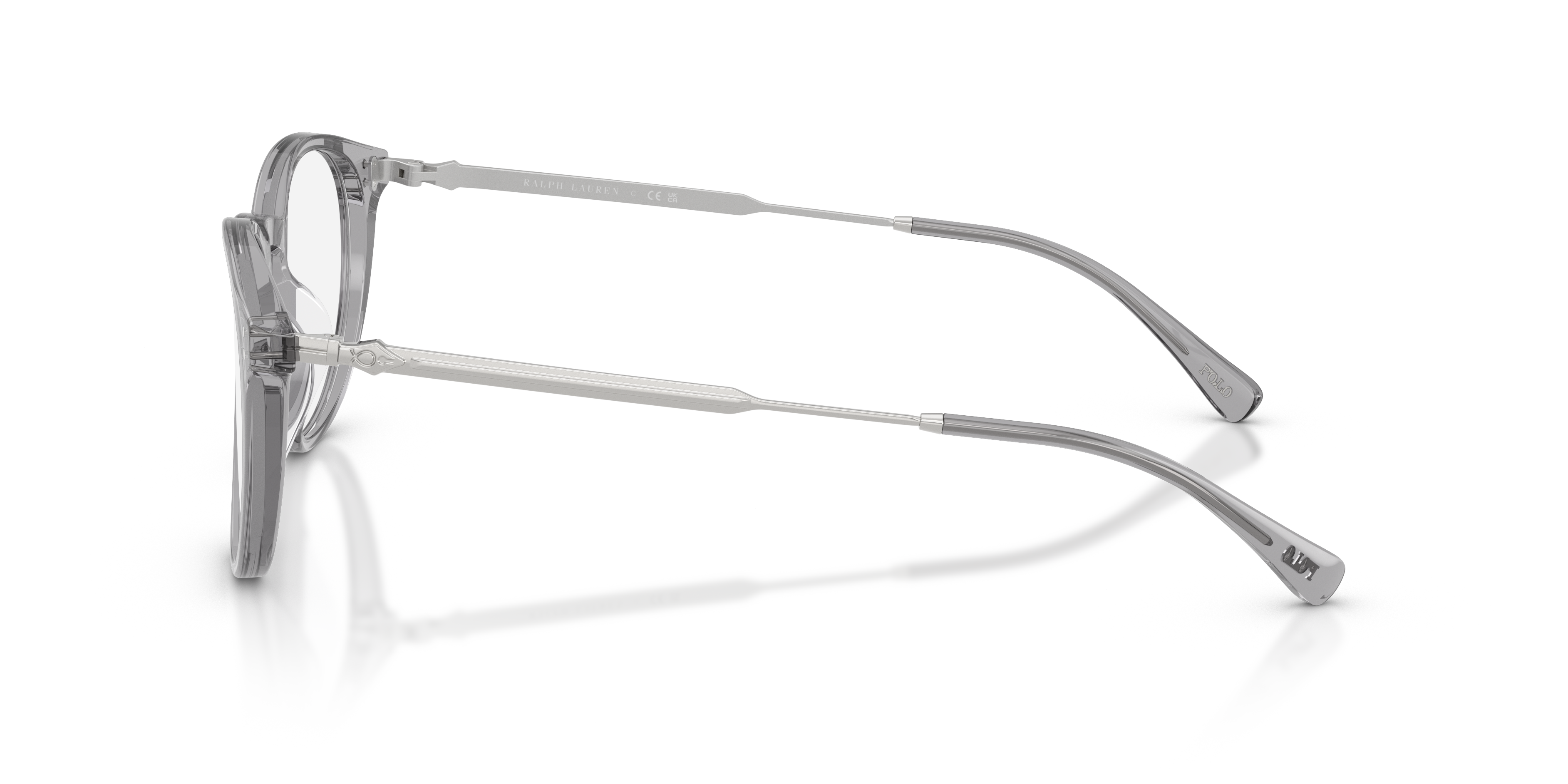 Polo by Ralph Lauren PH4239U - Shiny Transparent Grey, side view #Colour_Shiny Transparent Grey