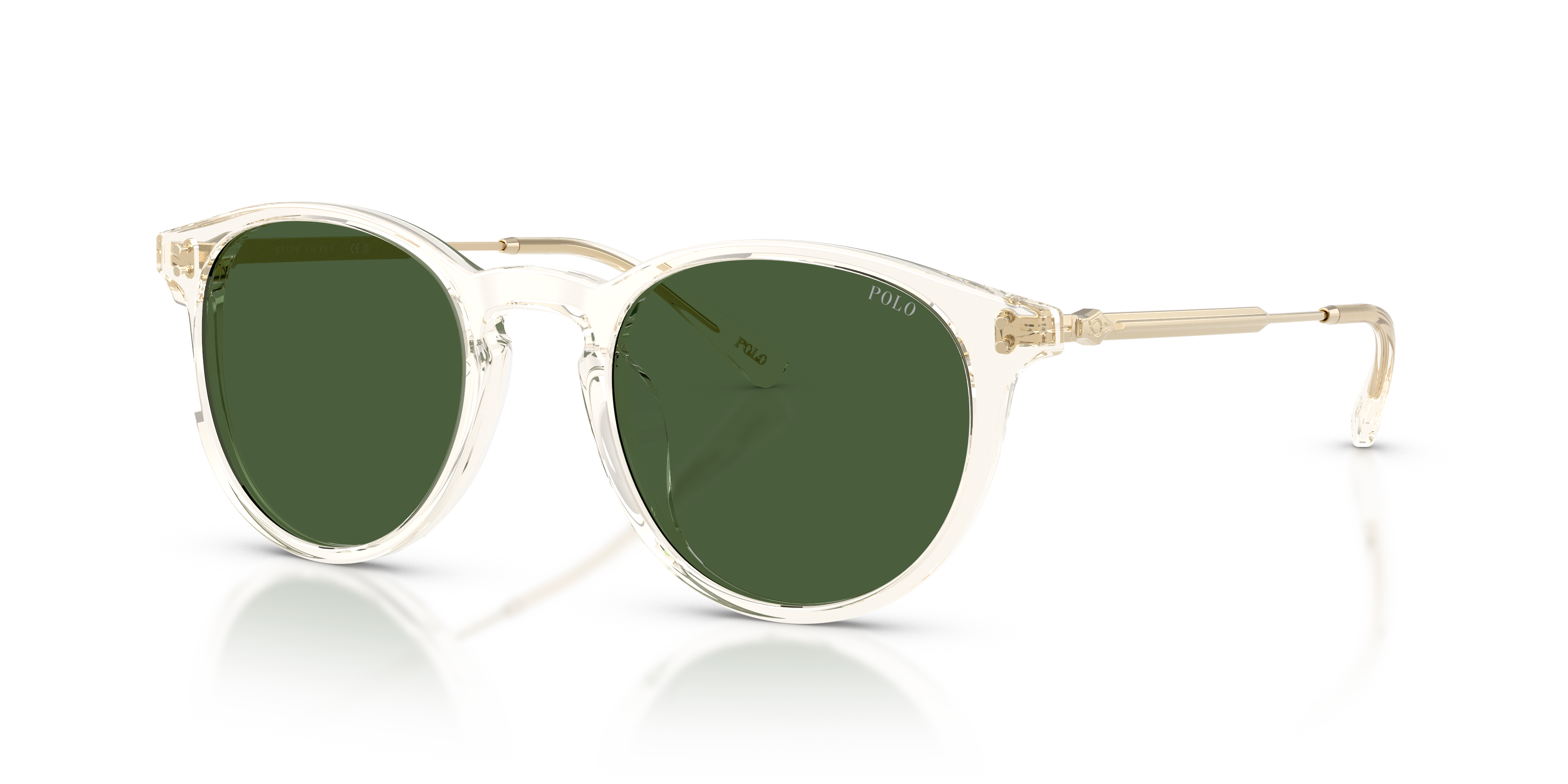 Polo by Ralph Lauren PH4239U - Shiny Transparent Yellow, three-quarter view #Colour_Shiny Transparent Yellow