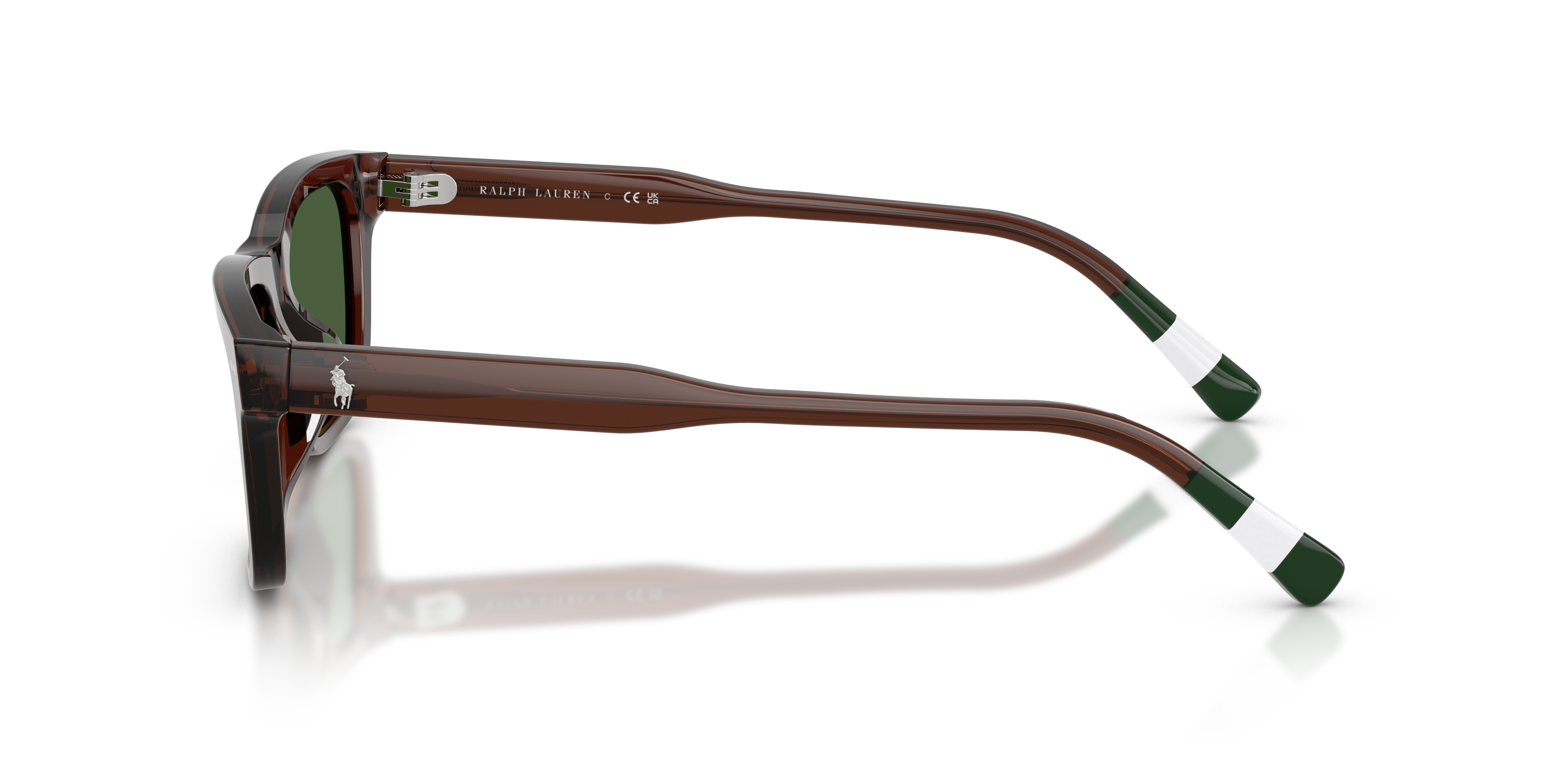 Polo by Ralph Lauren PH4240U - Shiny Transparent Brown, side view #Colour_Shiny Transparent Brown