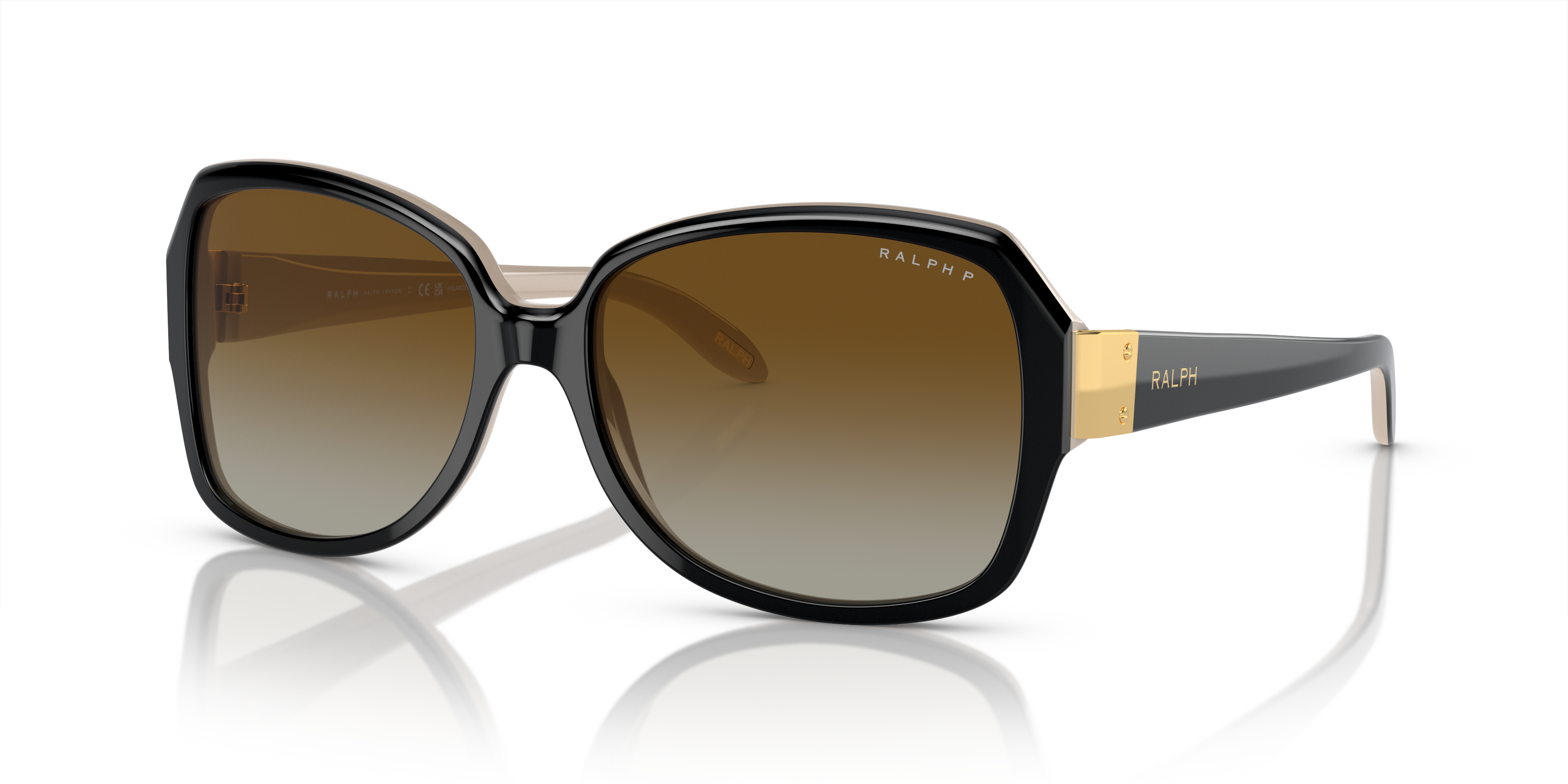 Ralph by Ralph Lauren RA5138 in Shiny Black On Nude, three-quarter view #Colour_Shiny Black On Nude