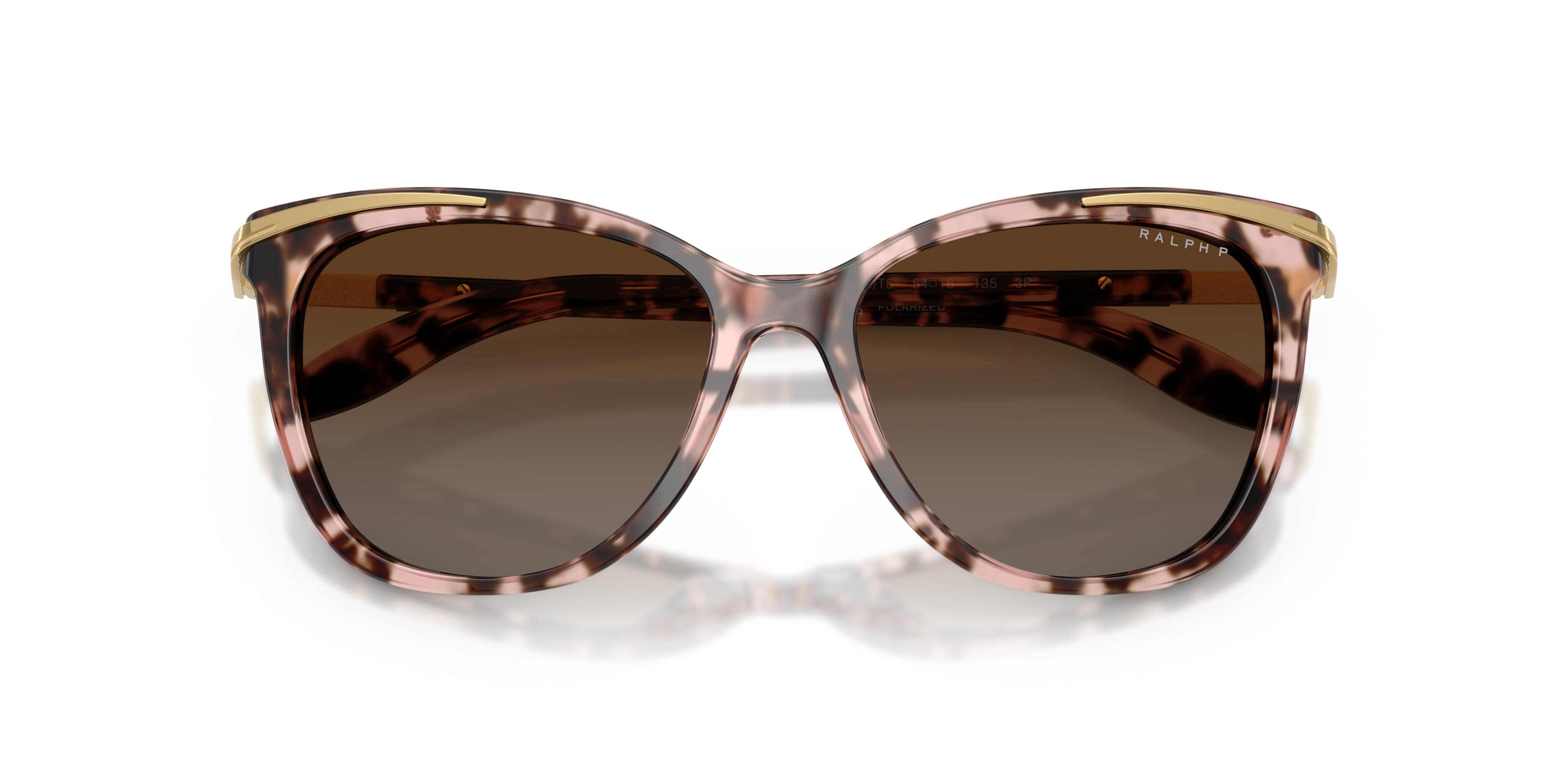 Ralph by Ralph Lauren RA5203 in Shiny Pink Tortoise & Gold, front detail view #Colour_Shiny Pink Tortoise & Gold