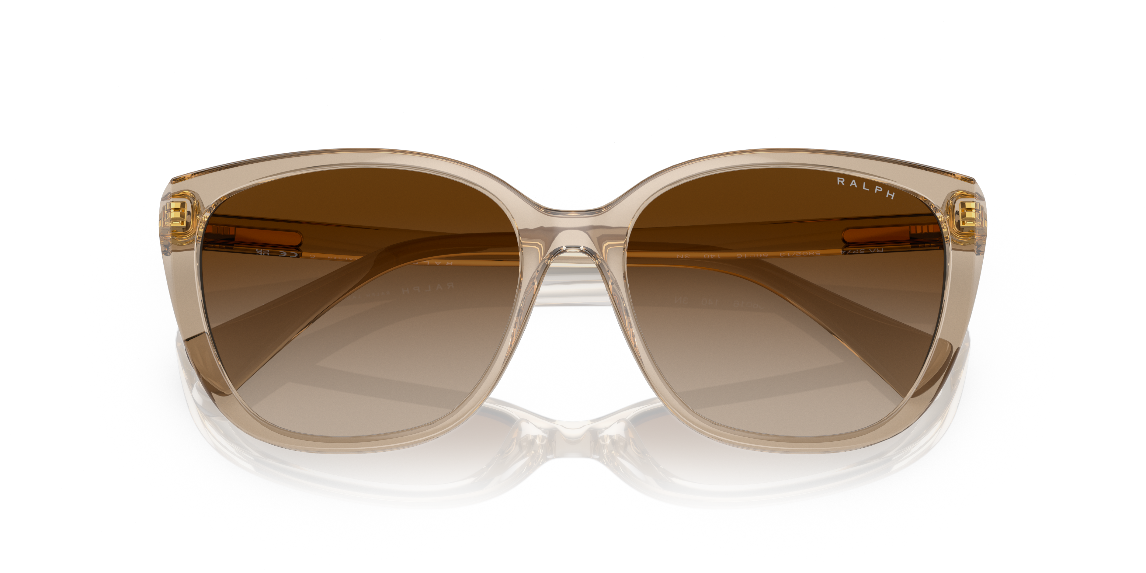 Ralph by Ralph Lauren RA5274 in Shiny Transparent Brown, front detail view #Colour_Shiny Transparent Brown