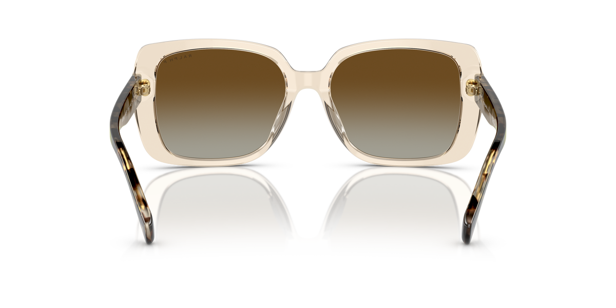 Ralph by Ralph Lauren RA5298U in Transparent Light Brown, back view #Colour_Transparent Light Brown / Brown Gradient Polarised (6072T5)
