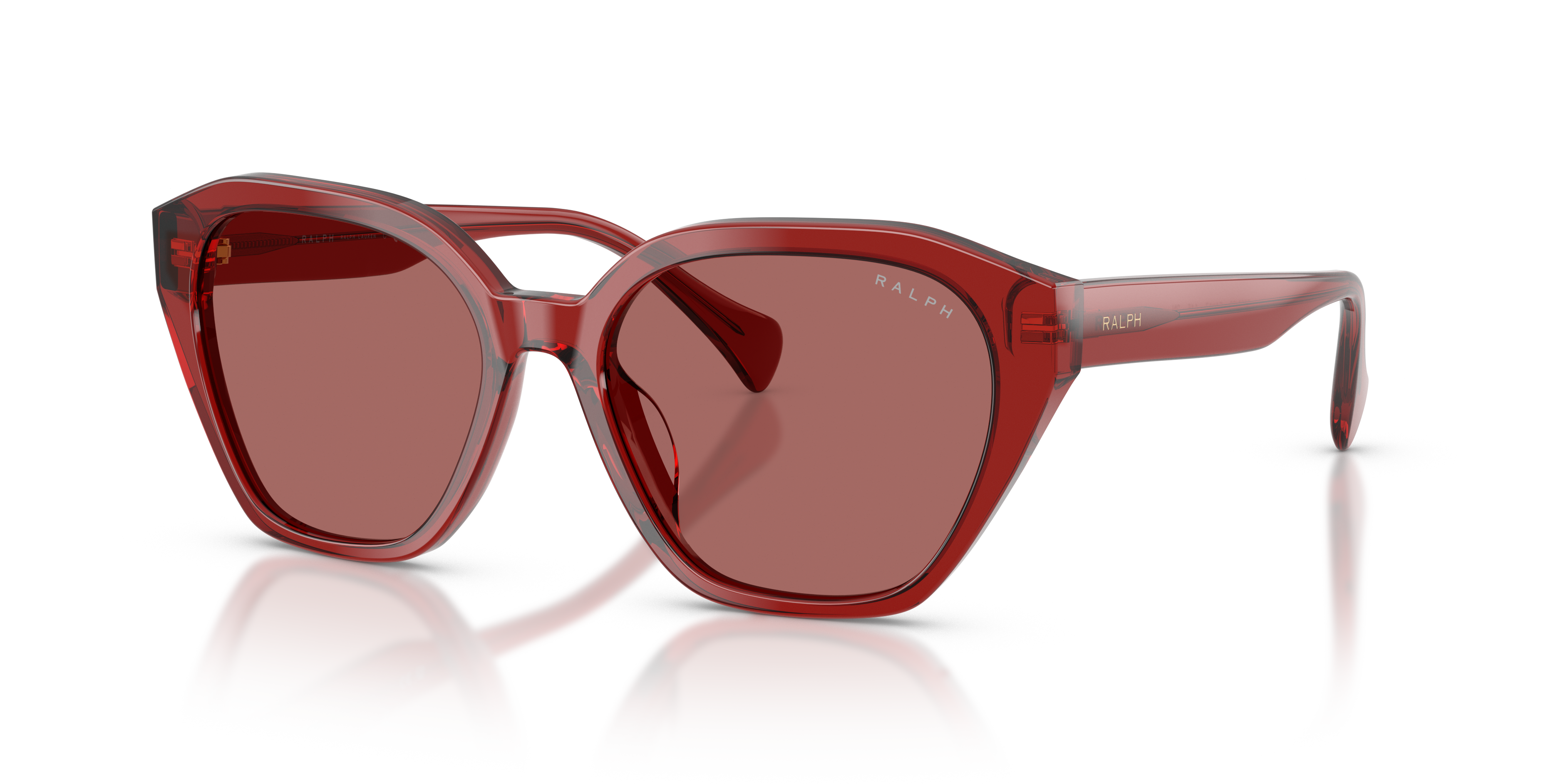 Ralph by Ralph Lauren RA5315U in Shiny Burgundy, three-quarter view #Colour_Shiny Burgundy