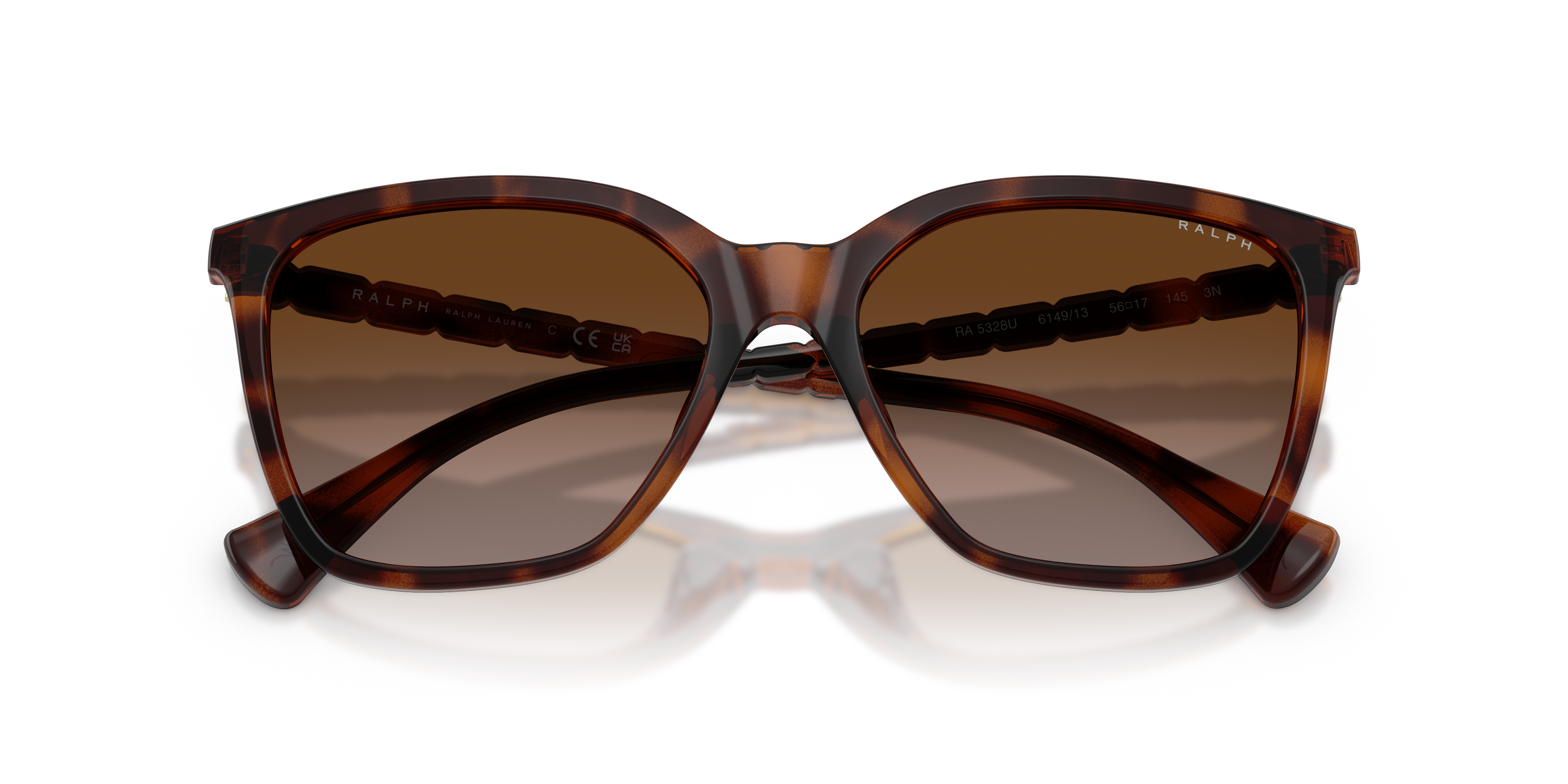 Ralph by Ralph Lauren RA5328U in Shiny Dark Havana, front detail view #Colour_Shiny Dark Havana