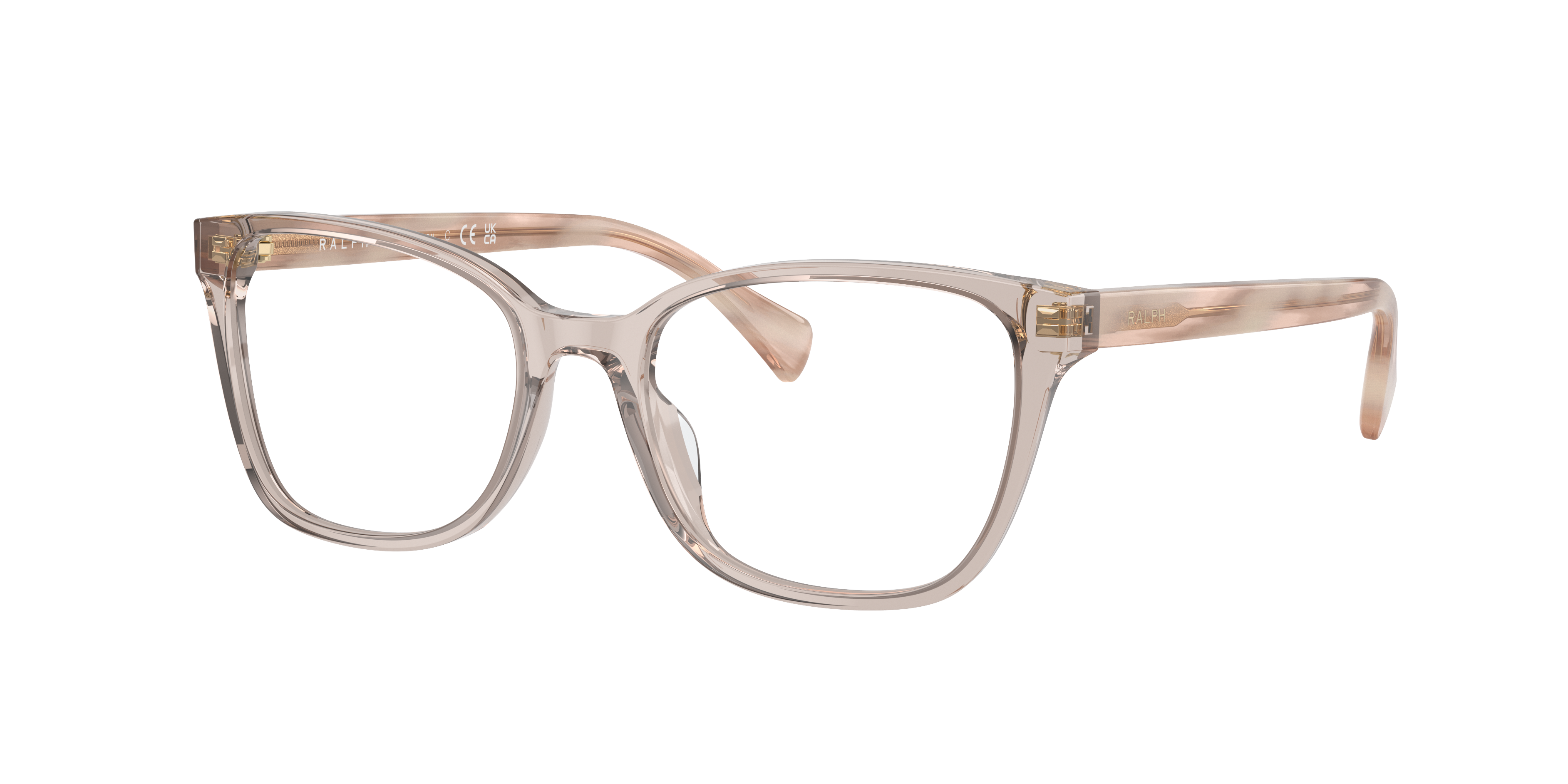 Ralph by Ralph Lauren RA7137U - Shiny Transparent Beige, three-quarter view #Colour_Shiny Transparent Beige
