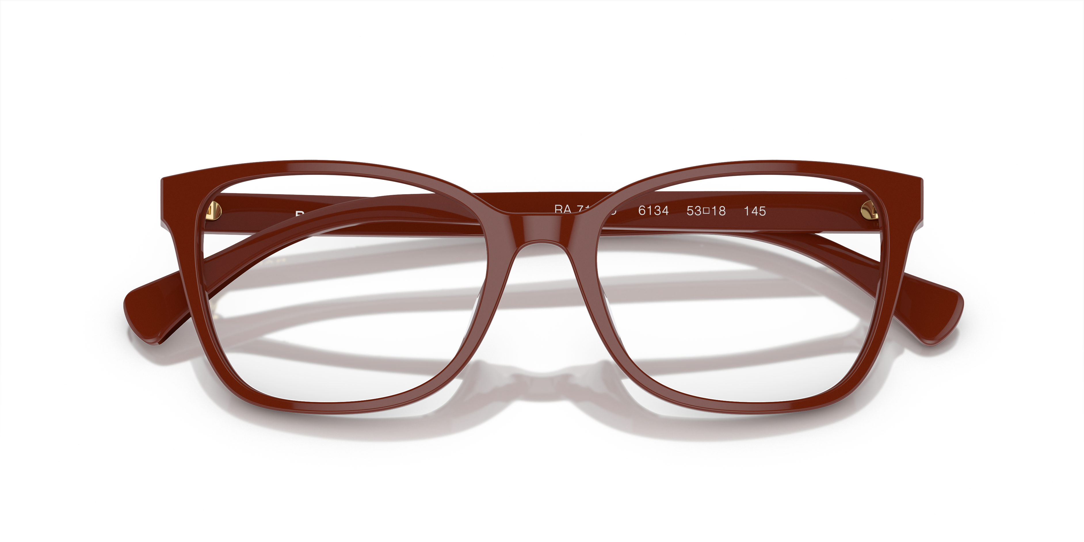 Ralph by Ralph Lauren RA7137U - Shiny Brown Red, front detail view #Colour_Shiny Brown Red