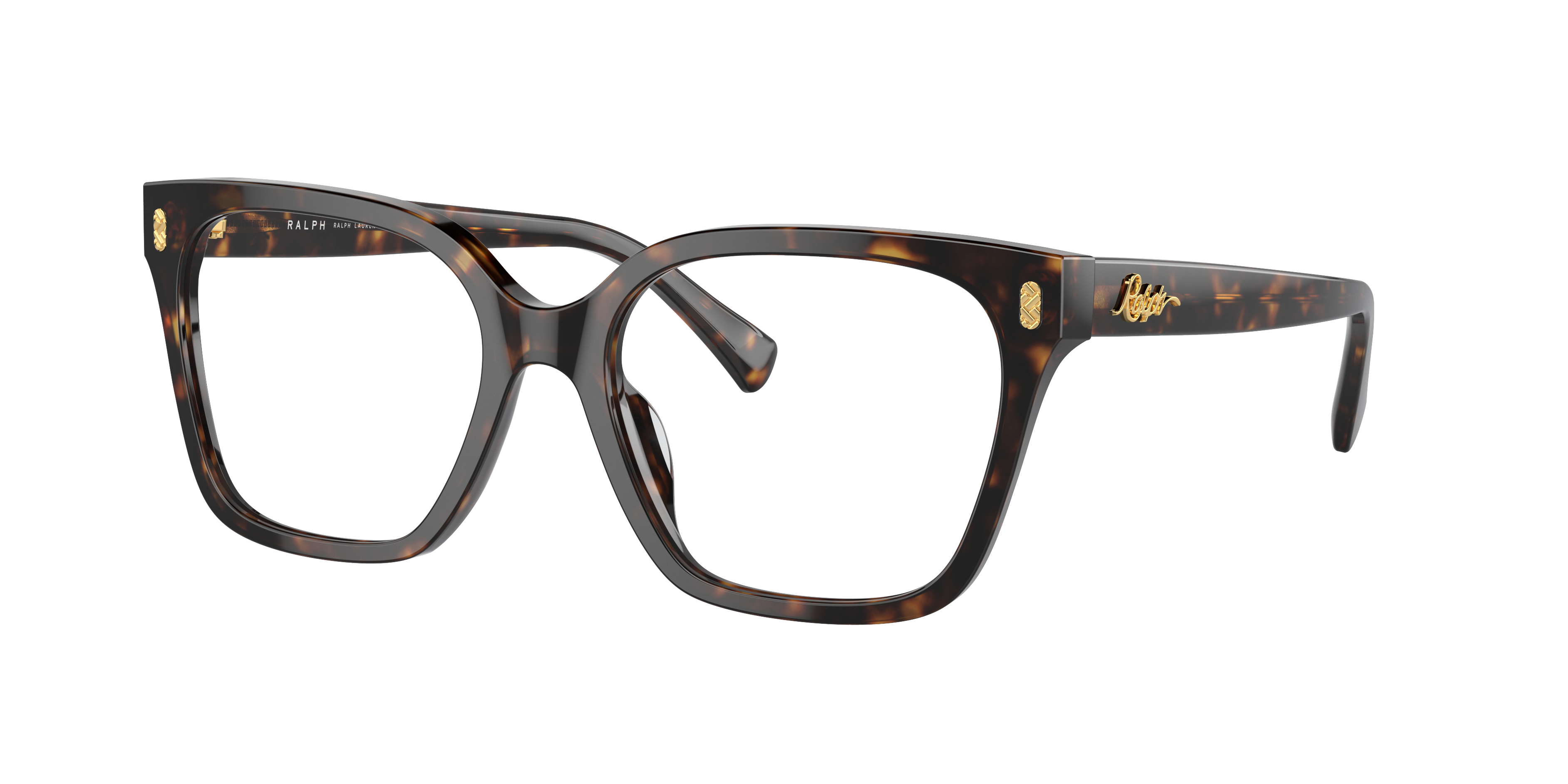 Ralph by Ralph Lauren RA7158U - Shiny Dark Havana, three-quarter view #Colour_Shiny Dark Havana