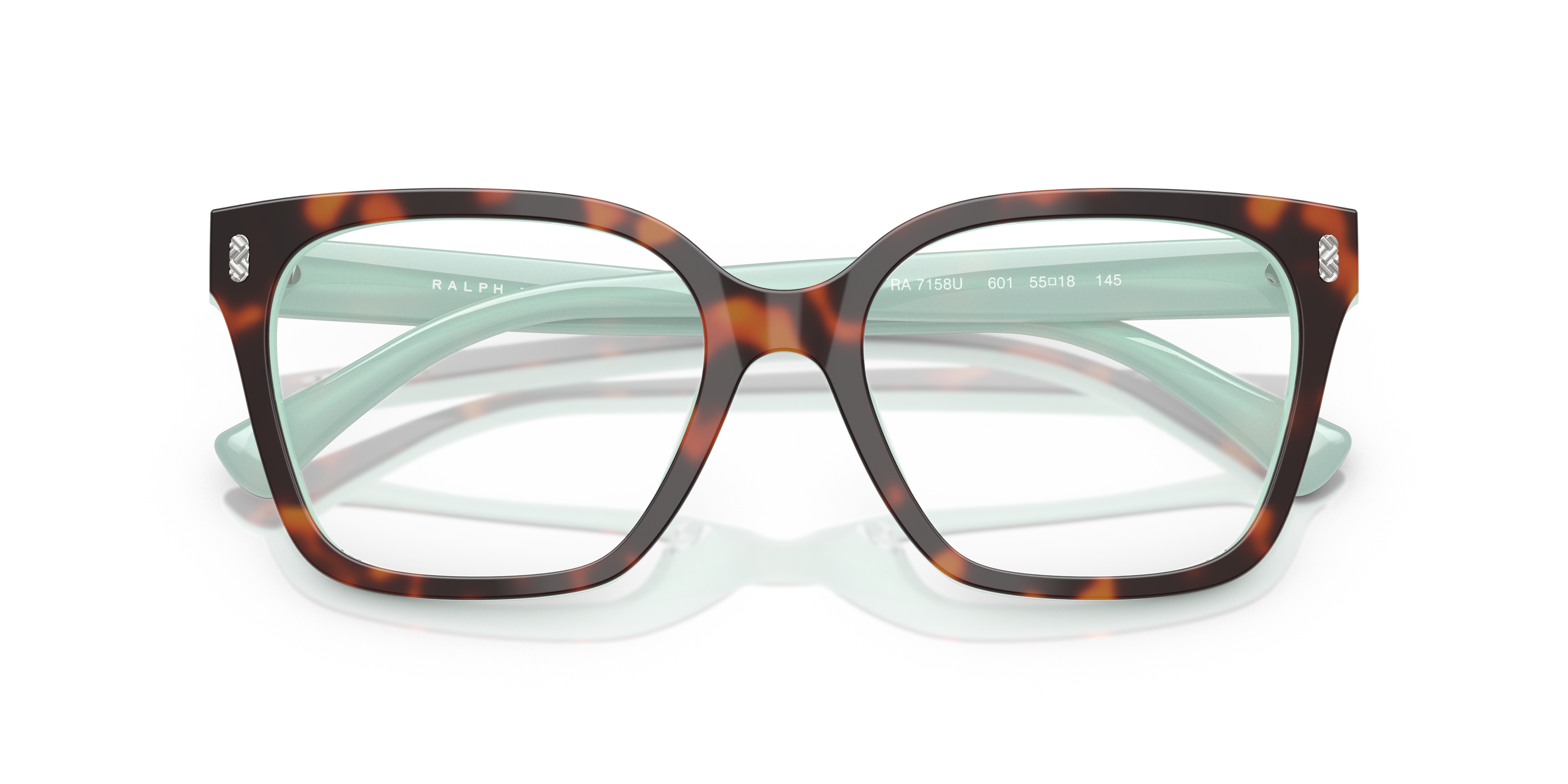 Ralph by Ralph Lauren RA7158U - Dark Tortoise/Green, front detail view #Colour_Dark Tortoise/Green