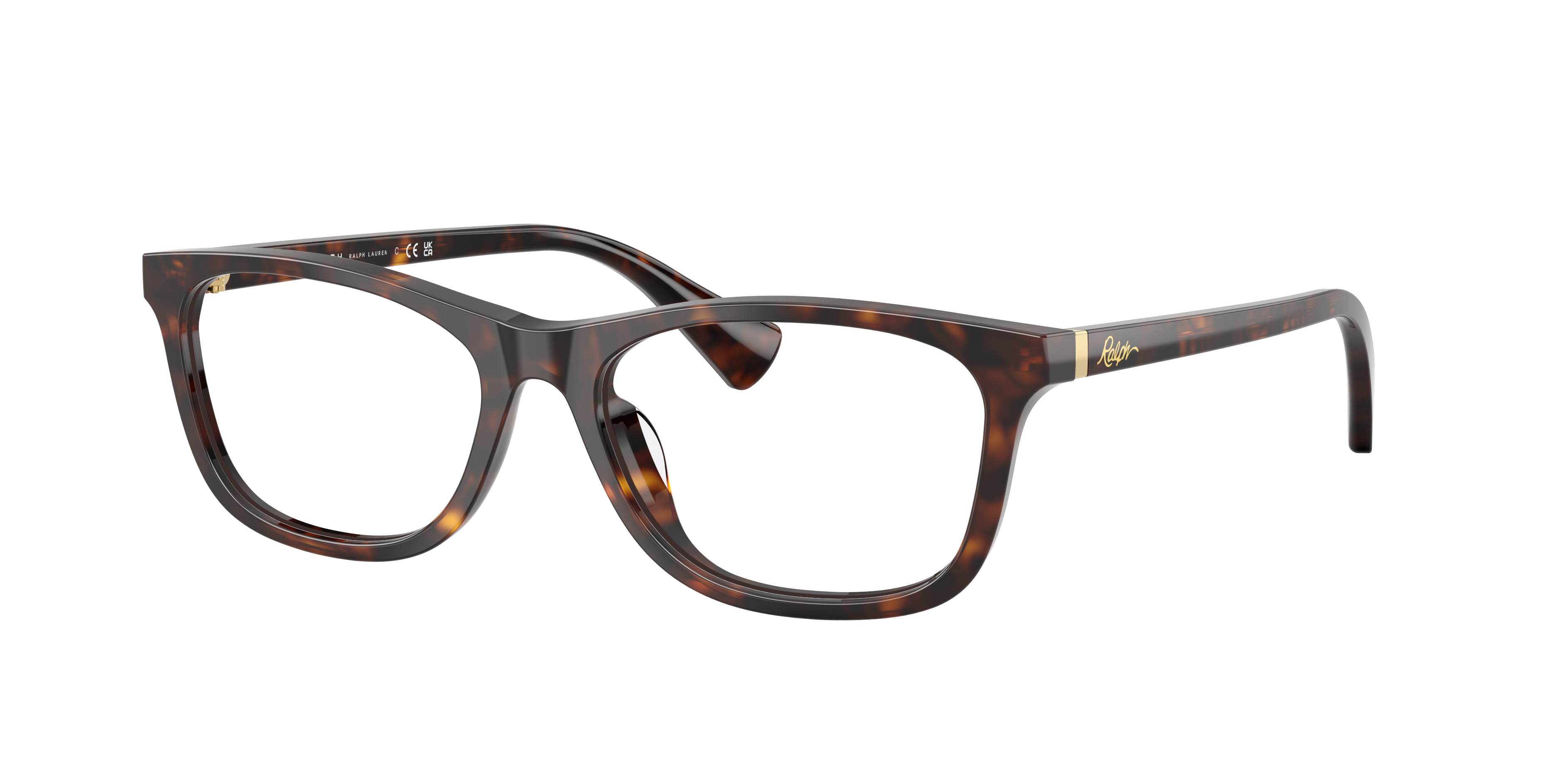Ralph by Ralph Lauren RA7179U - Shiny Dark Havana, three-quarter view #Colour_Shiny Dark Havana