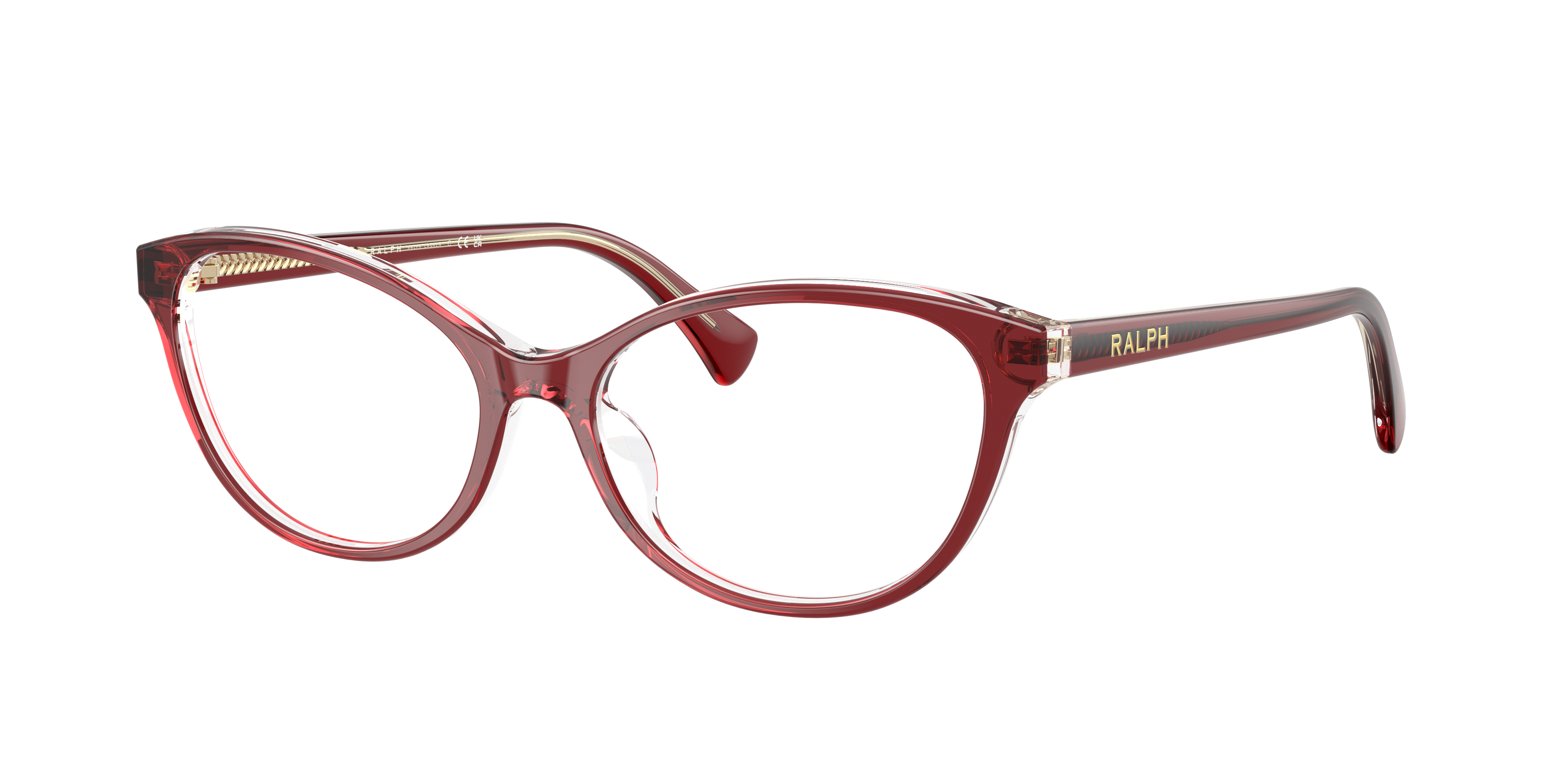 Ralph by Ralph Lauren RA7186U - Transparent Dark Burgundy, three-quarter view #Colour_Transparent Dark Burgundy