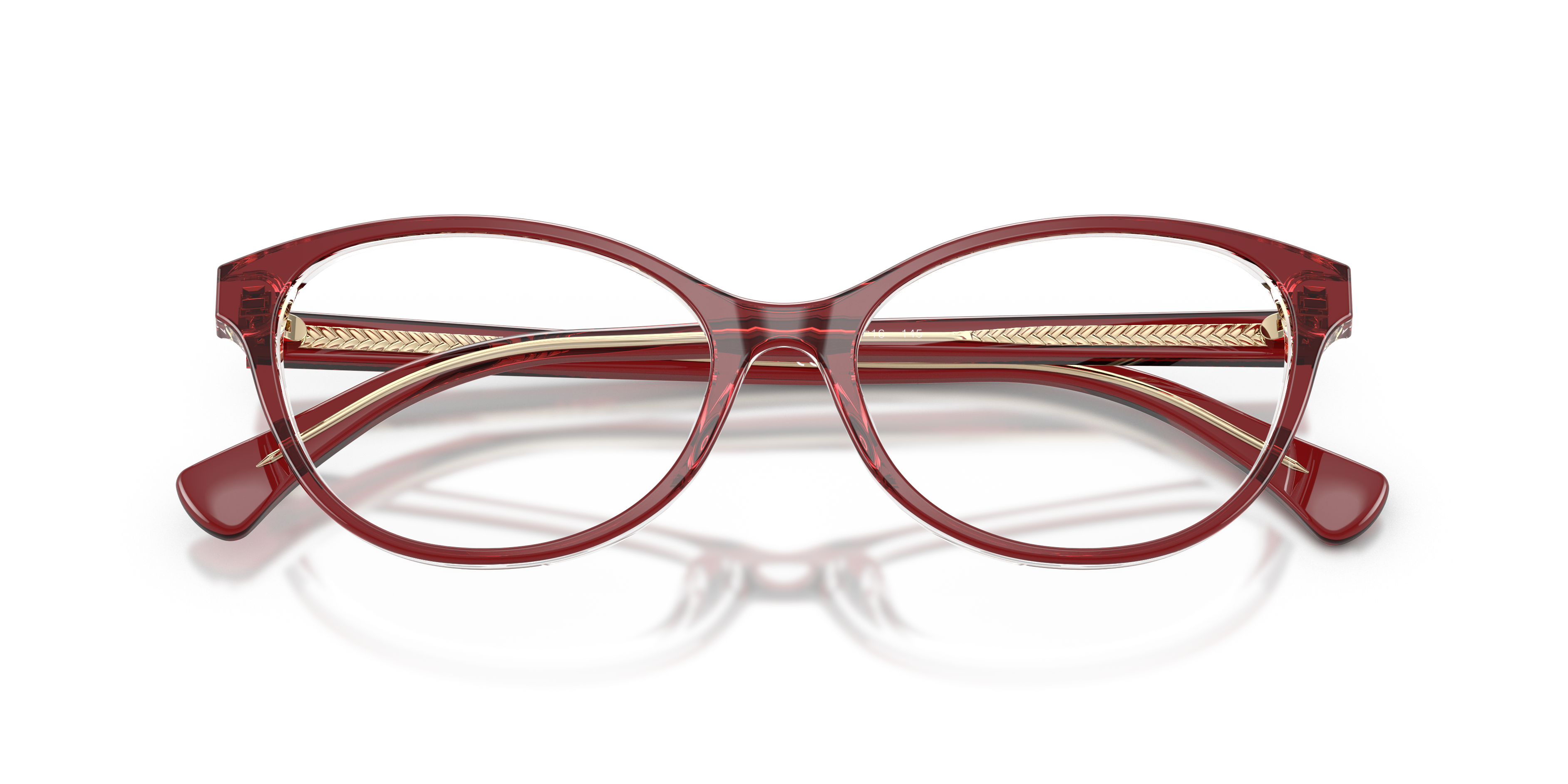 Ralph by Ralph Lauren RA7186U - Transparent Dark Burgundy, front detail view #Colour_Transparent Dark Burgundy