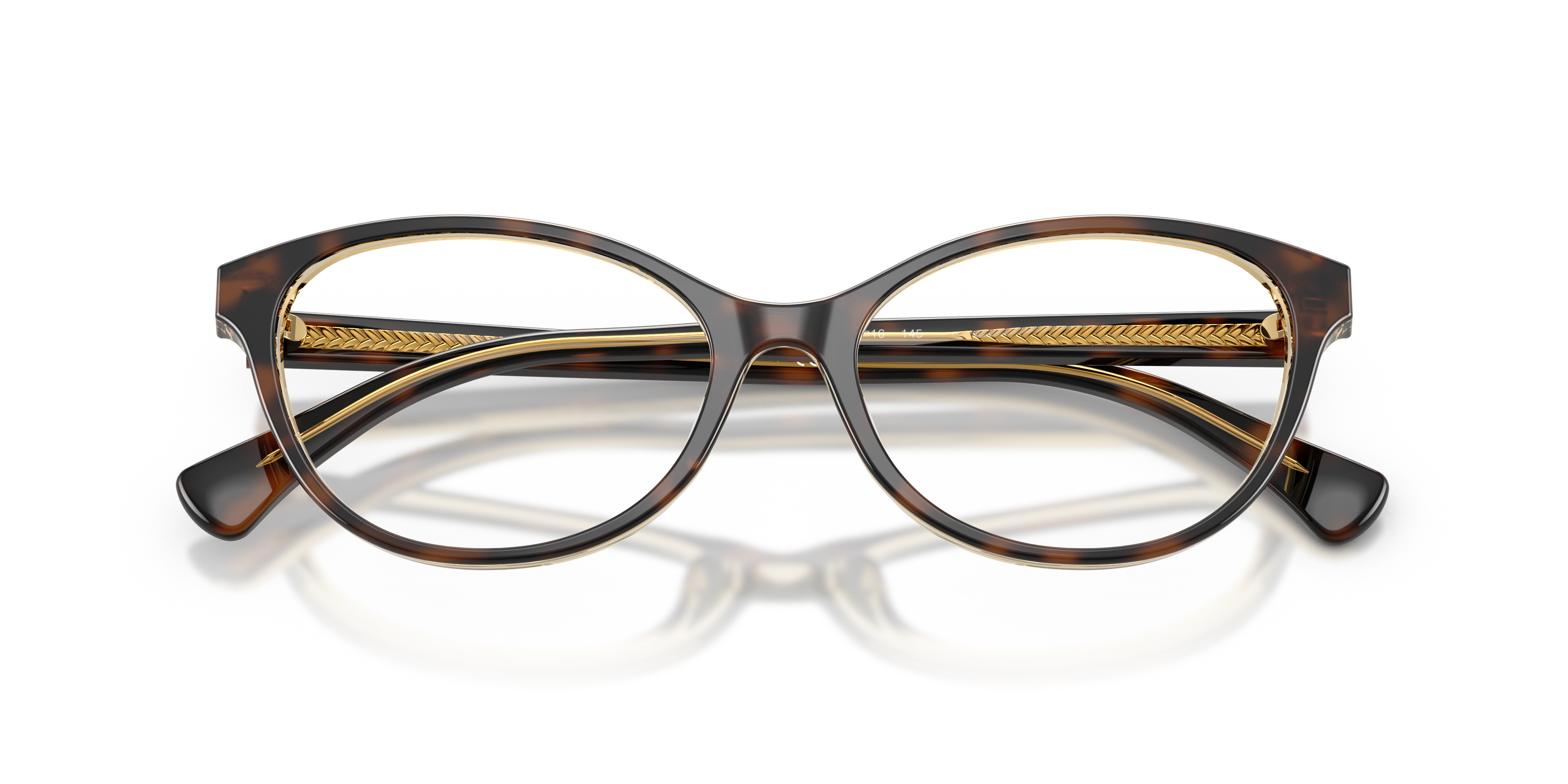 Ralph by Ralph Lauren RA7186U - Transparent Dark Tortoise, front detail view #Colour_Transparent Dark Tortoise