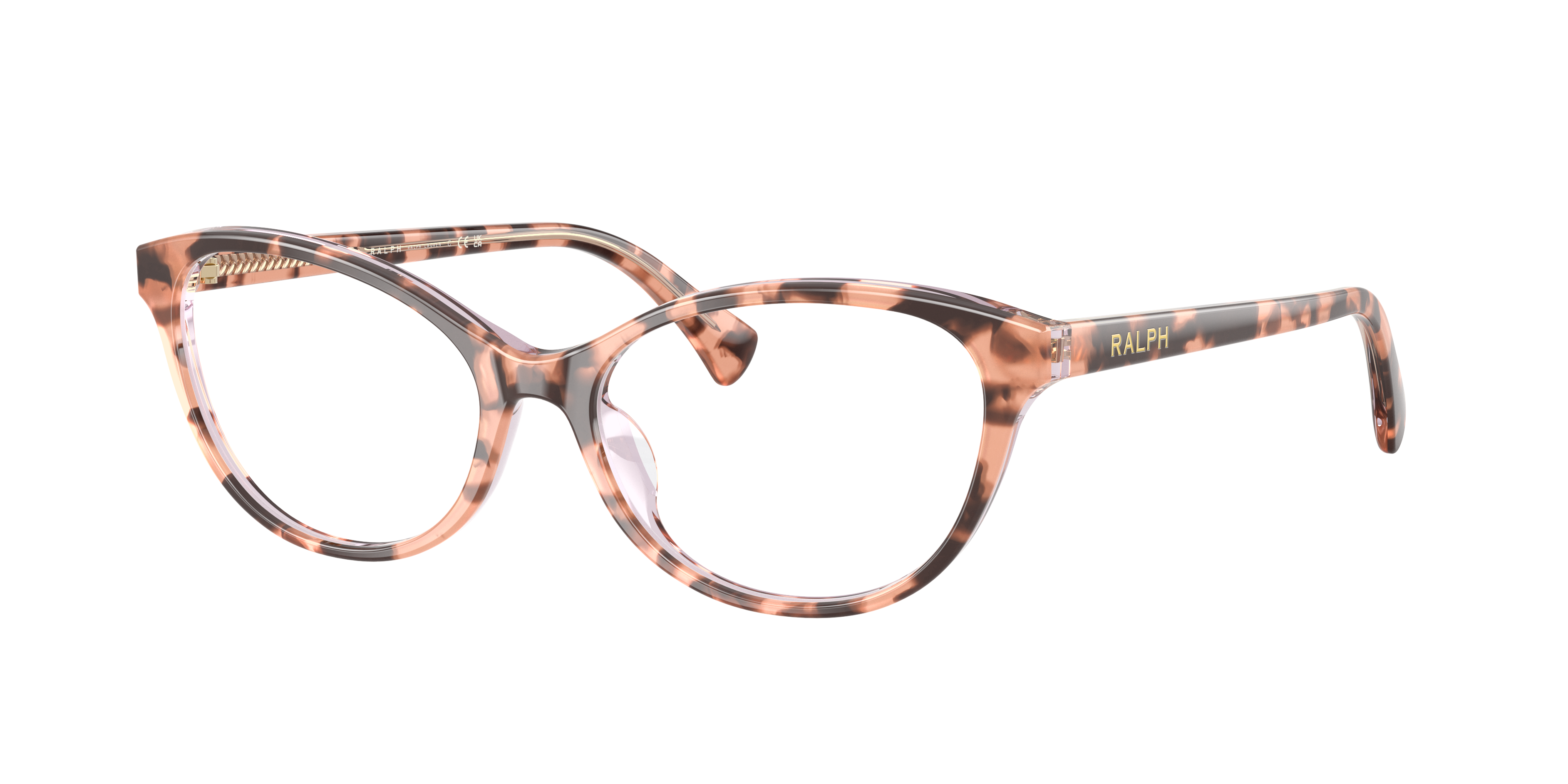 Ralph by Ralph Lauren RA7186U - Transparent Pink Havana, three-quarter view #Colour_Transparent Pink Havana