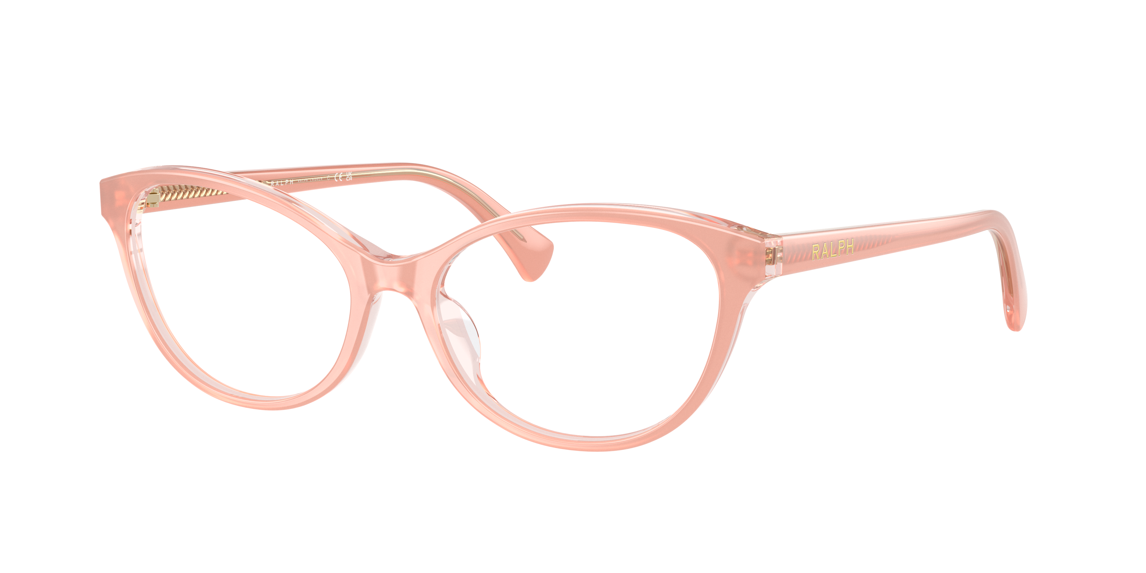 Ralph by Ralph Lauren RA7186U - Peach Transparent, three-quarter view #Colour_Peach Transparent