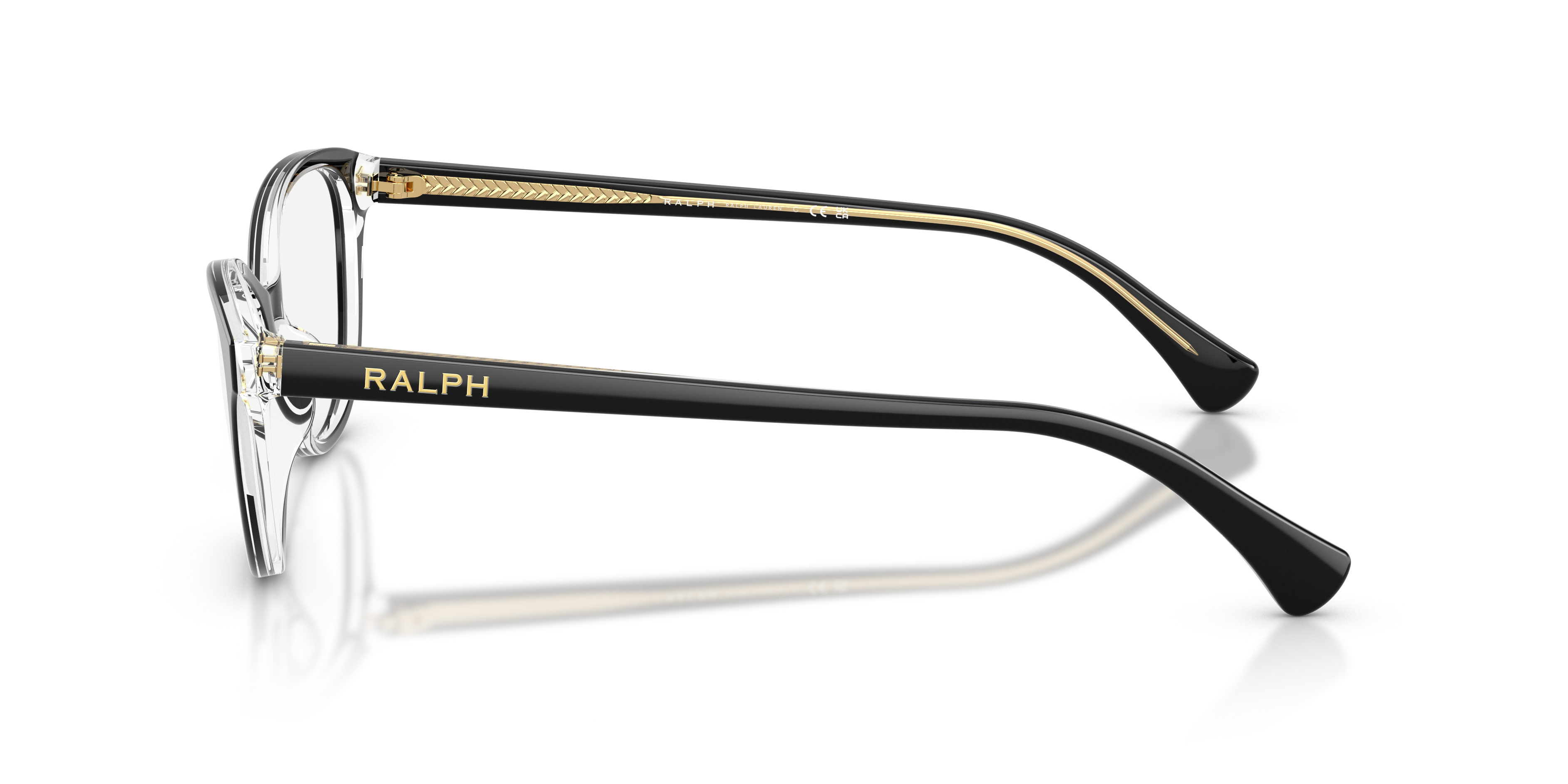 Ralph by Ralph Lauren RA7186U - Black On Transparent, side view #Colour_Black On Transparent