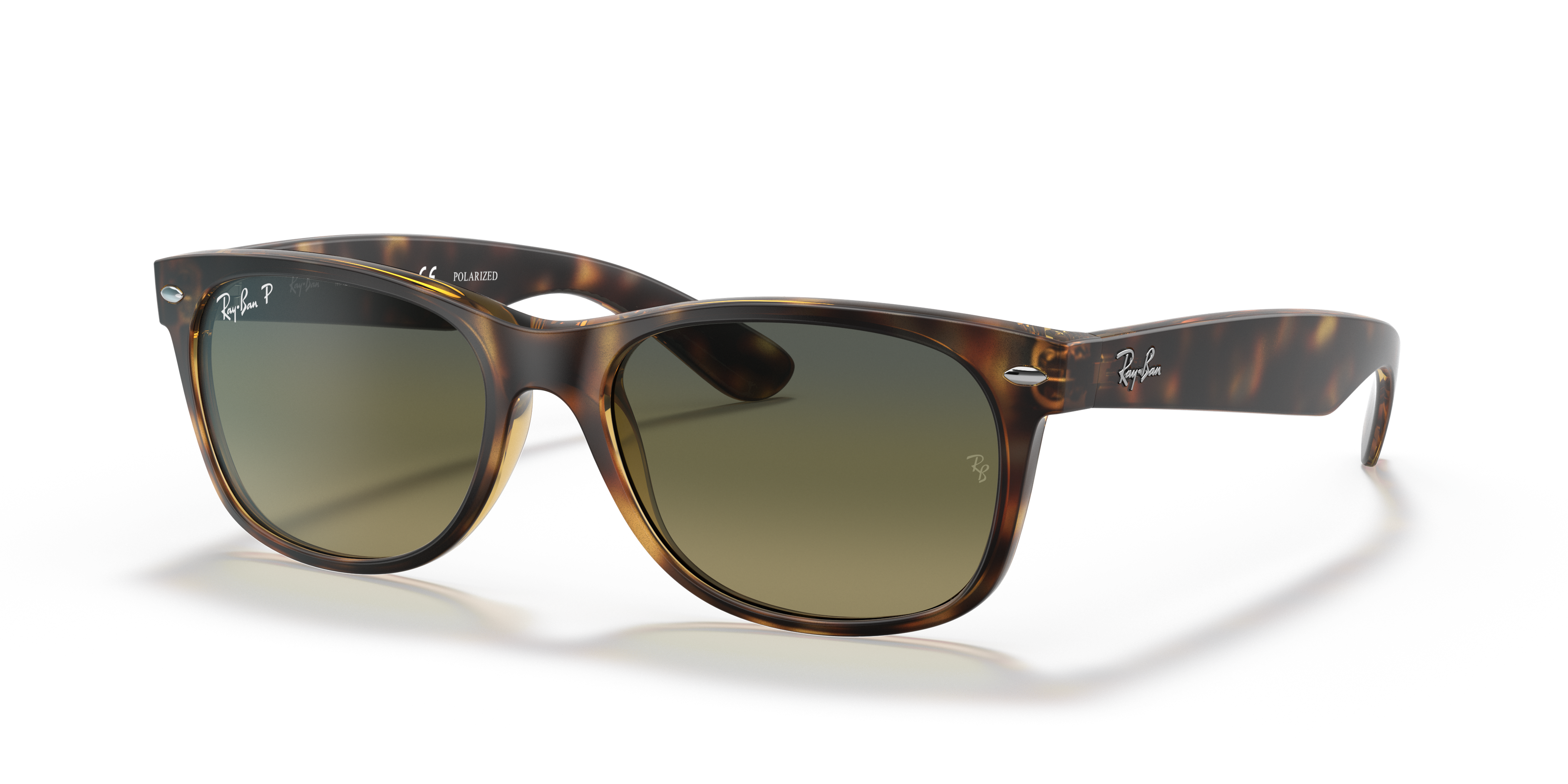 Ray-Ban New Wayfarer RB2132 in Havana, three-quarter view #Colour_Havana