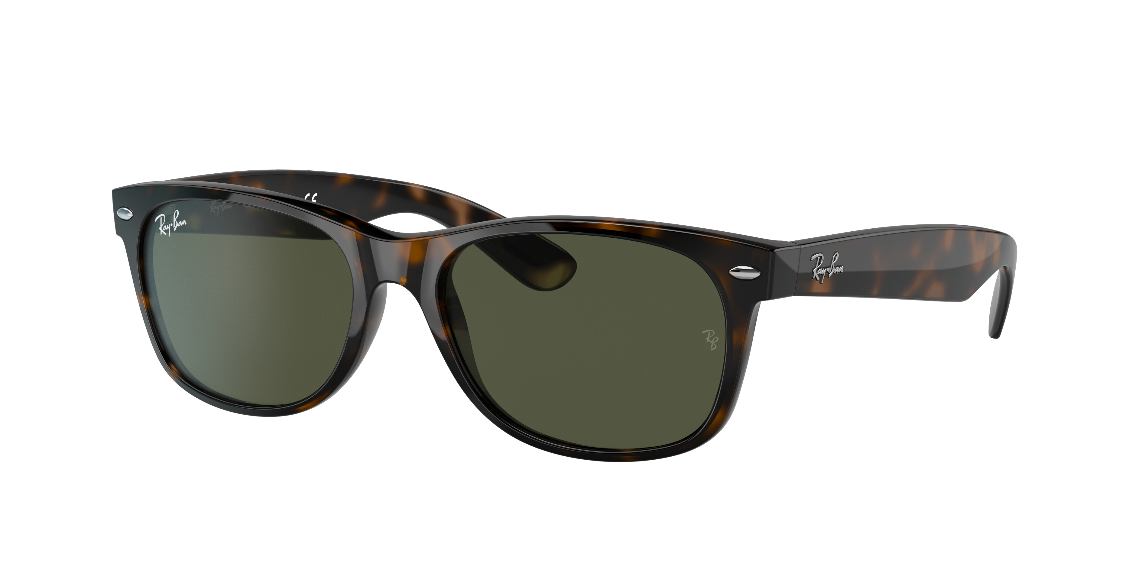 Ray-Ban New Wayfarer RB2132 in Tortoise (902L), three-quarter view #Colour_Tortoise (902L)