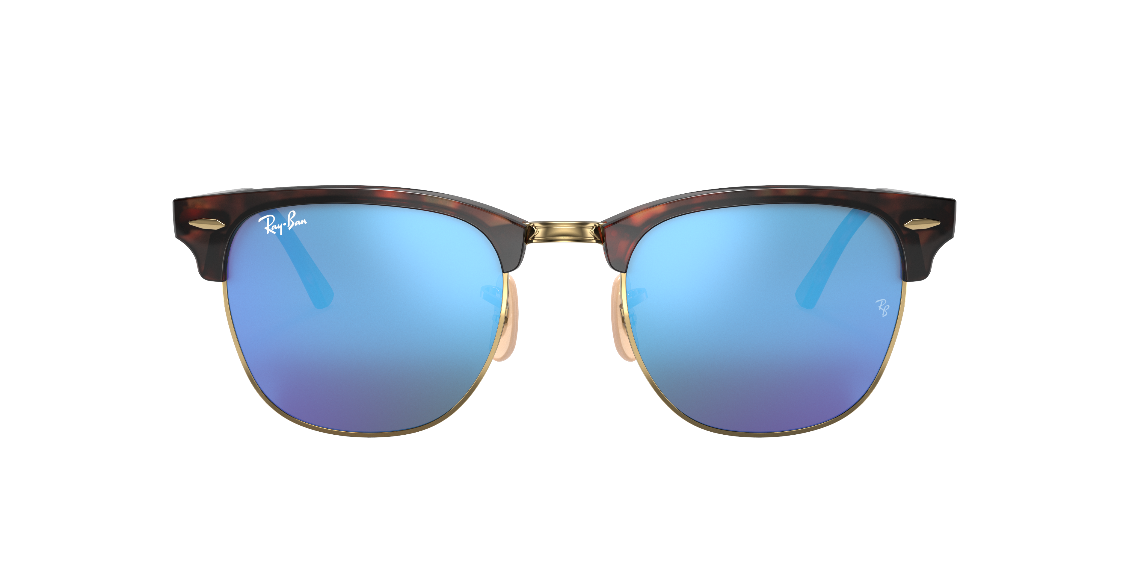 Ray-Ban Clubmaster RB3016 in Havana On Gold, front view #Colour_Havana On Gold