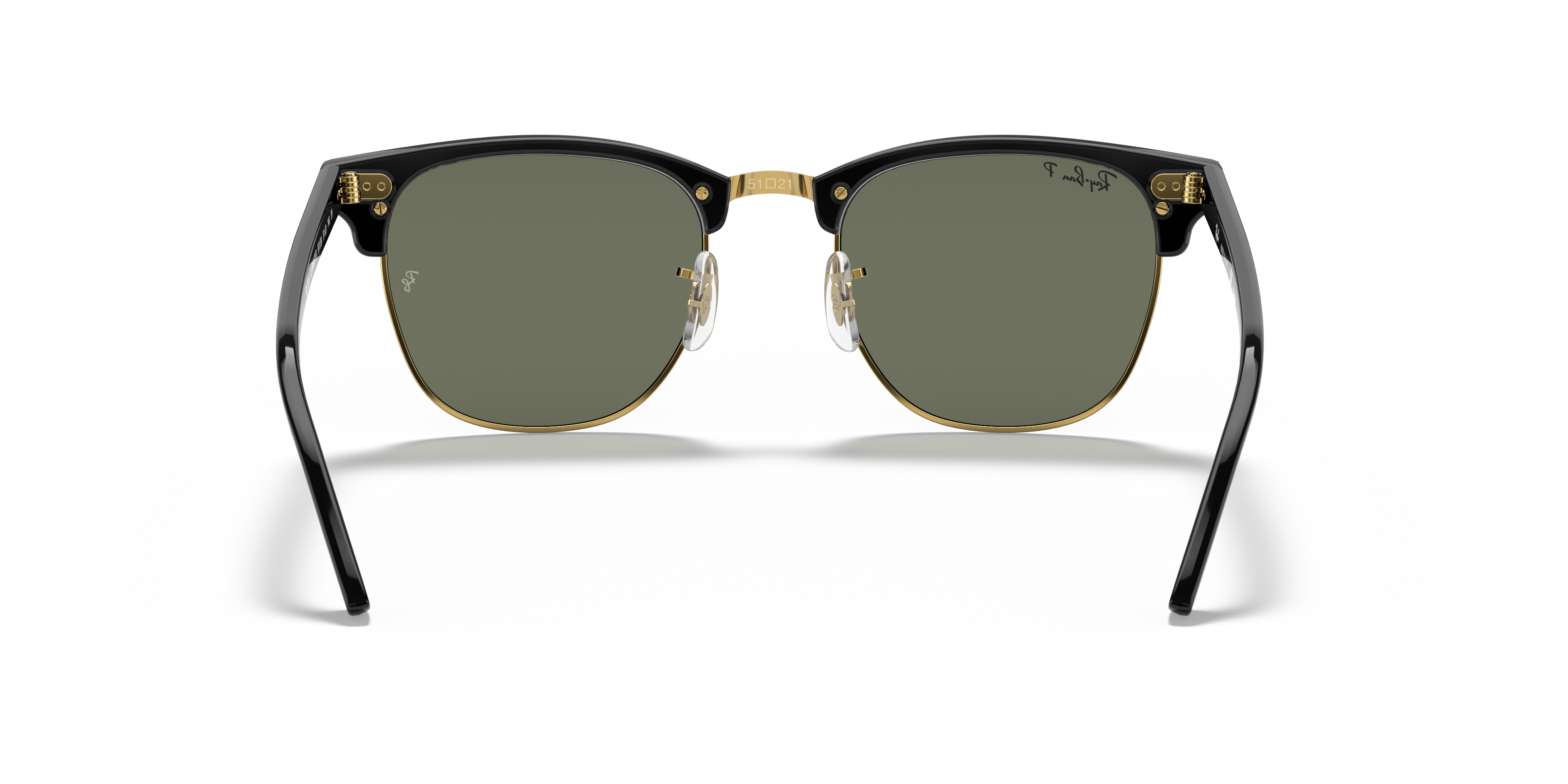 Ray-Ban Clubmaster RB3016 in Black & Gold, back view #Colour_Black & Gold