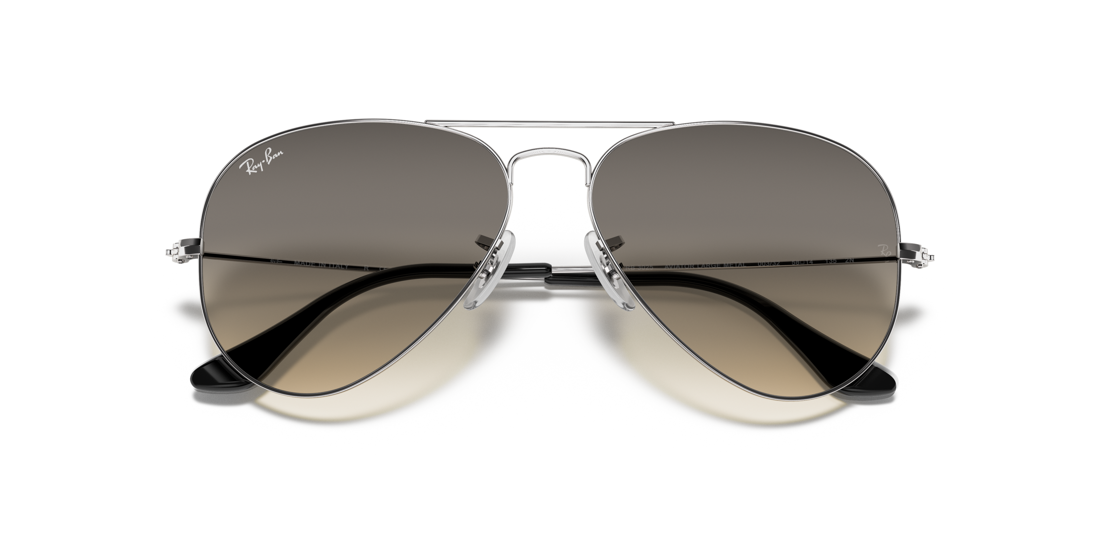 Ray-Ban Aviator RB3025 in Silver (003), front detail view #Colour_Silver (003)